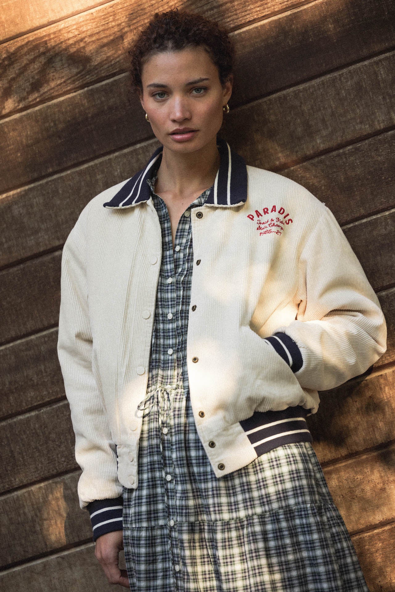 Logan Varsity Jacket Oat