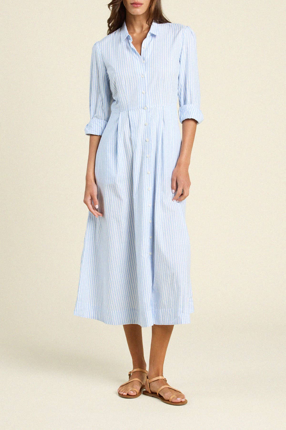 Emmelie Dress Blue Coastal Stripe