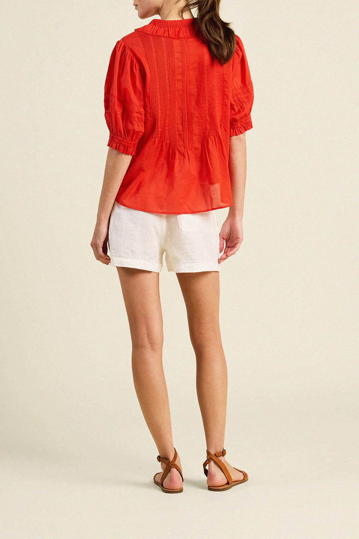 Jess Blouse Tomato Voile