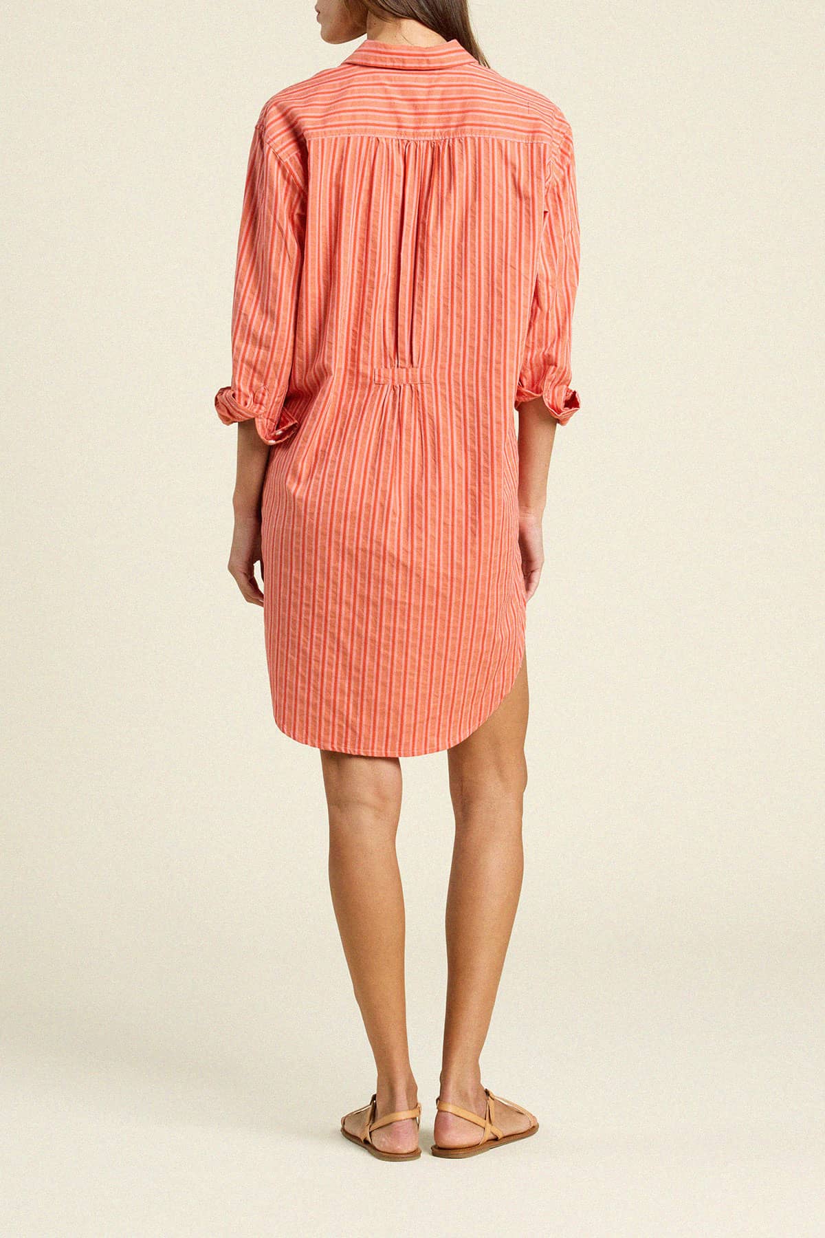 Callie Shirtdress Terracotta Stripe