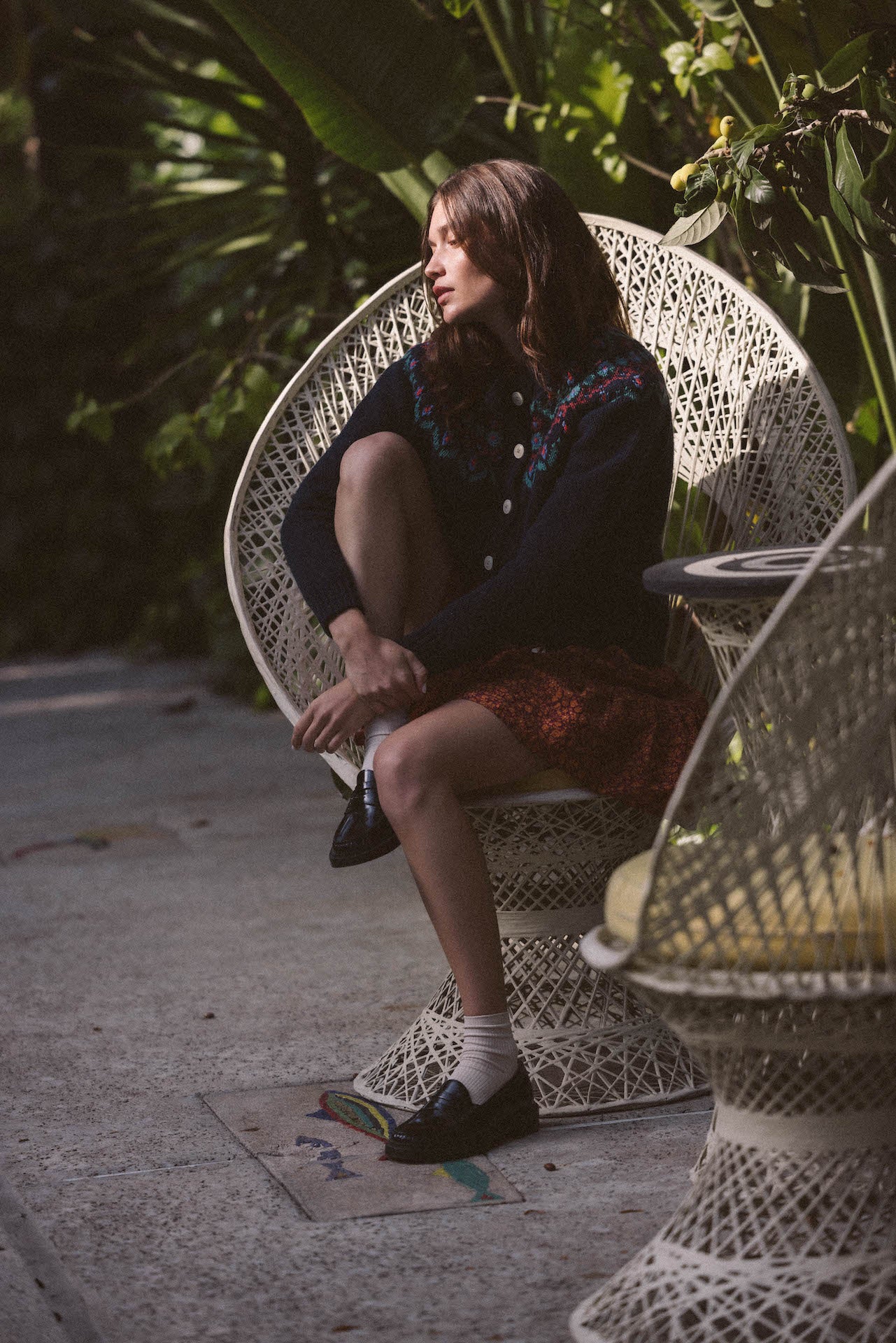 Ida Fairisle Cardigan Navy