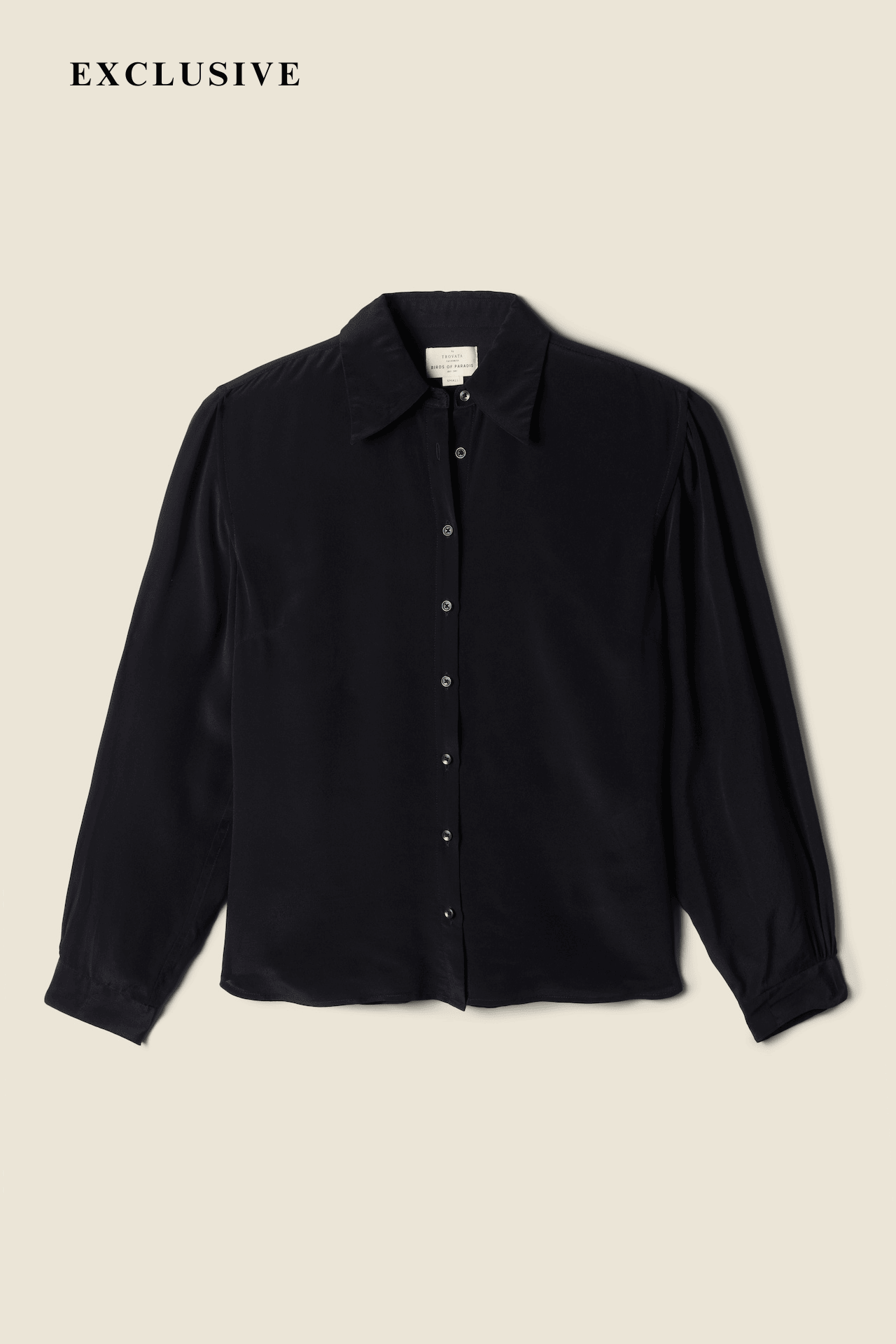 Jacquelin Shirt Black Viscose Silk