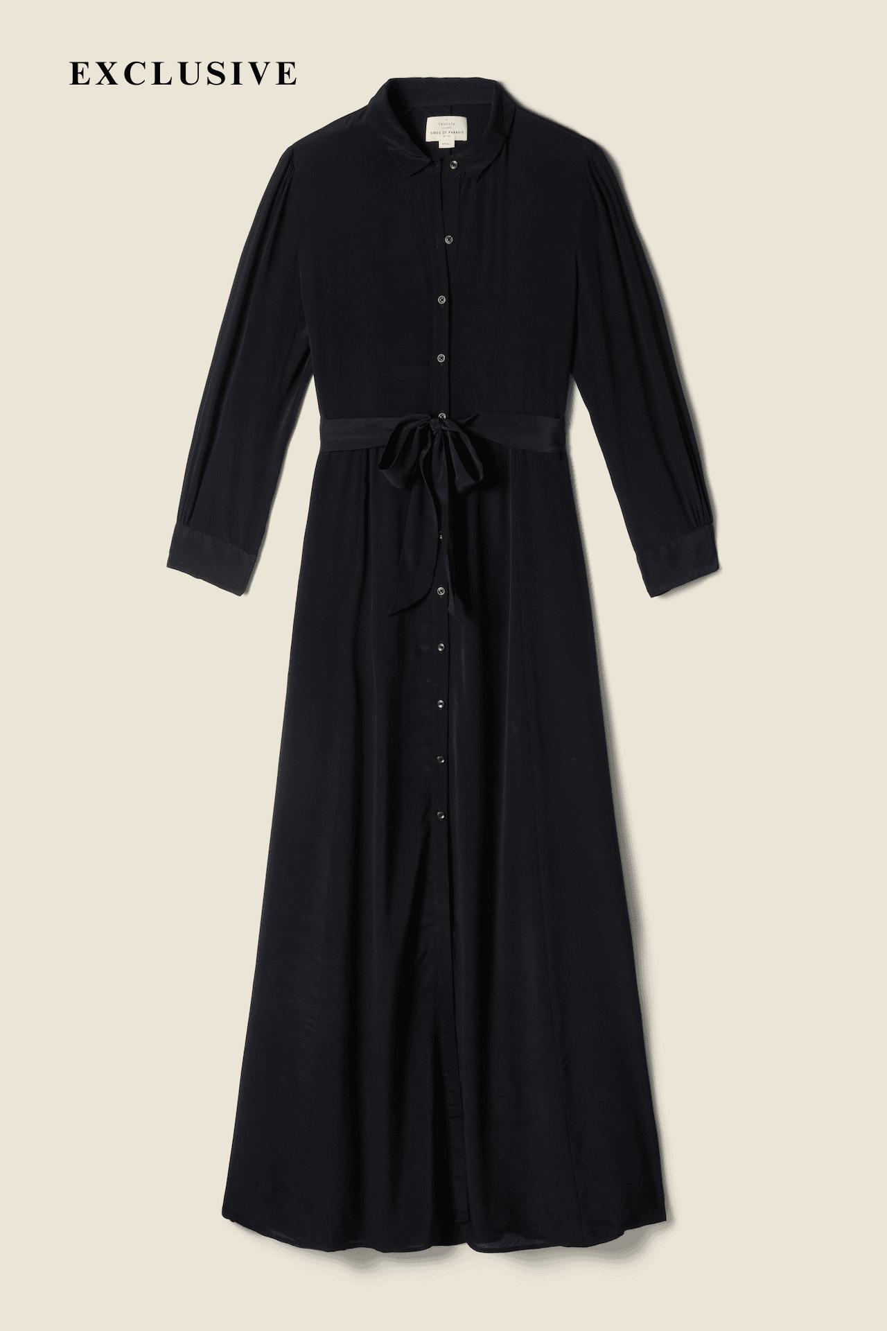 Eliot Dress Black Viscose Silk