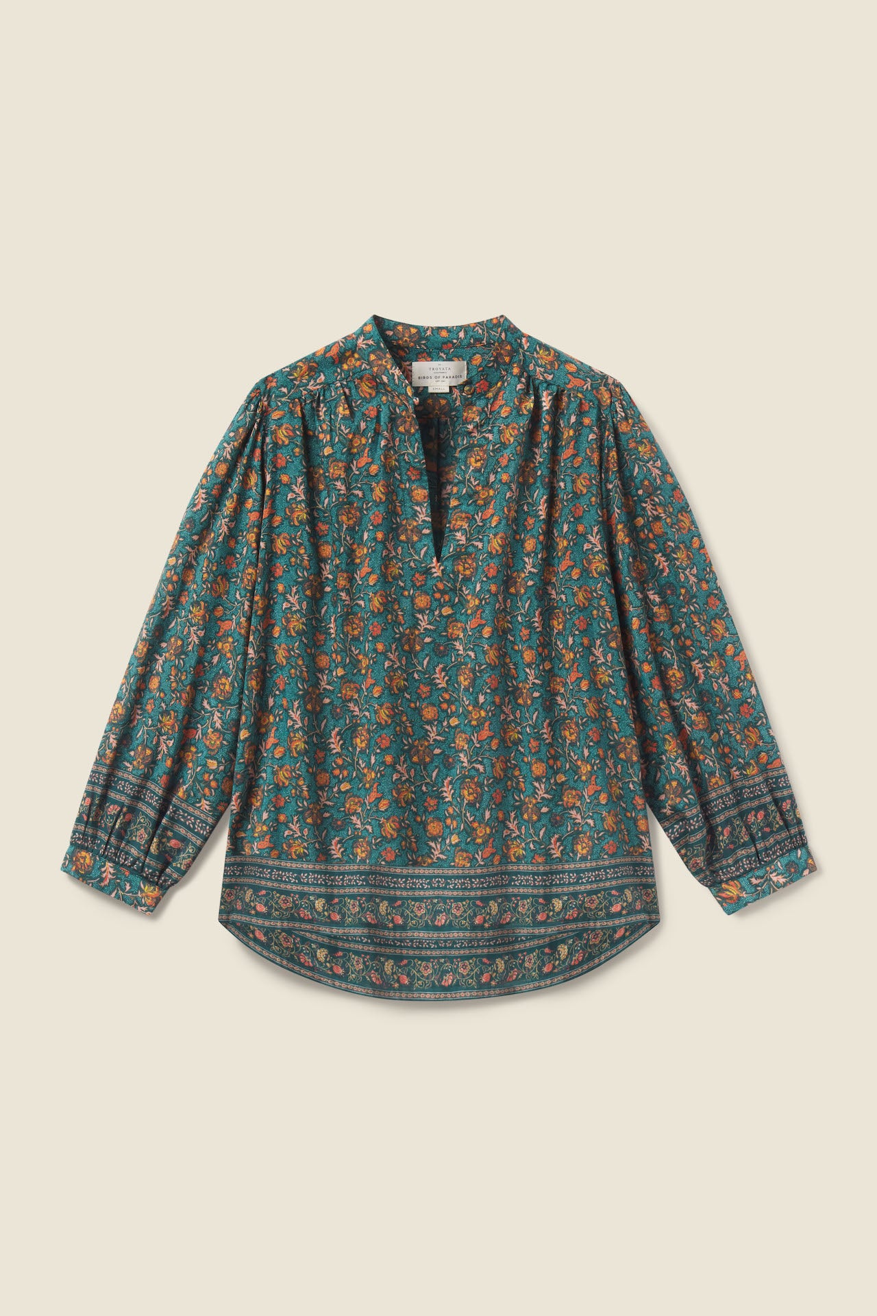 Bailey Blouse Botanical Border