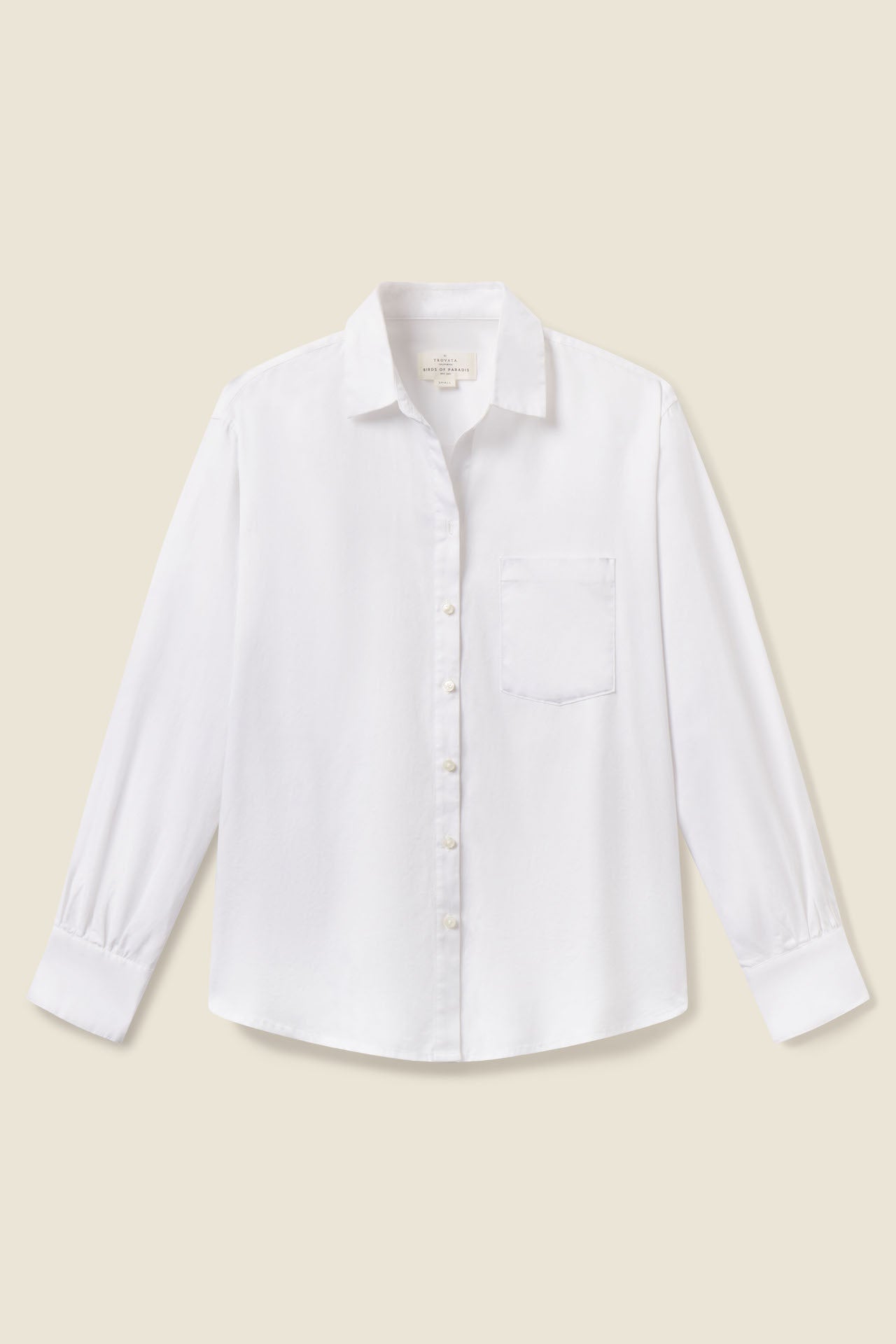 Blake Oversized Shirt White Cotton Twill