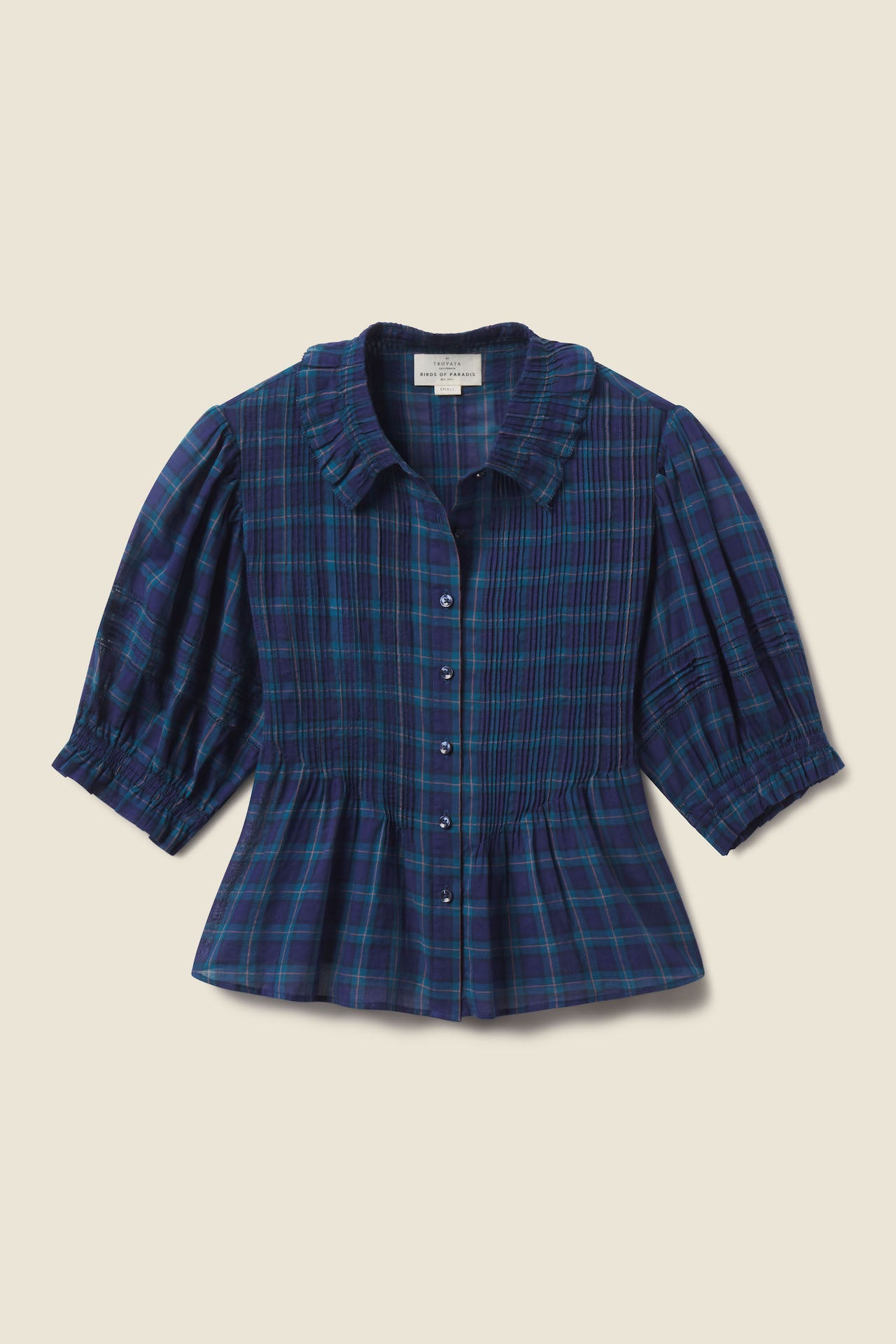 Jess Blouse Oceanside Plaid