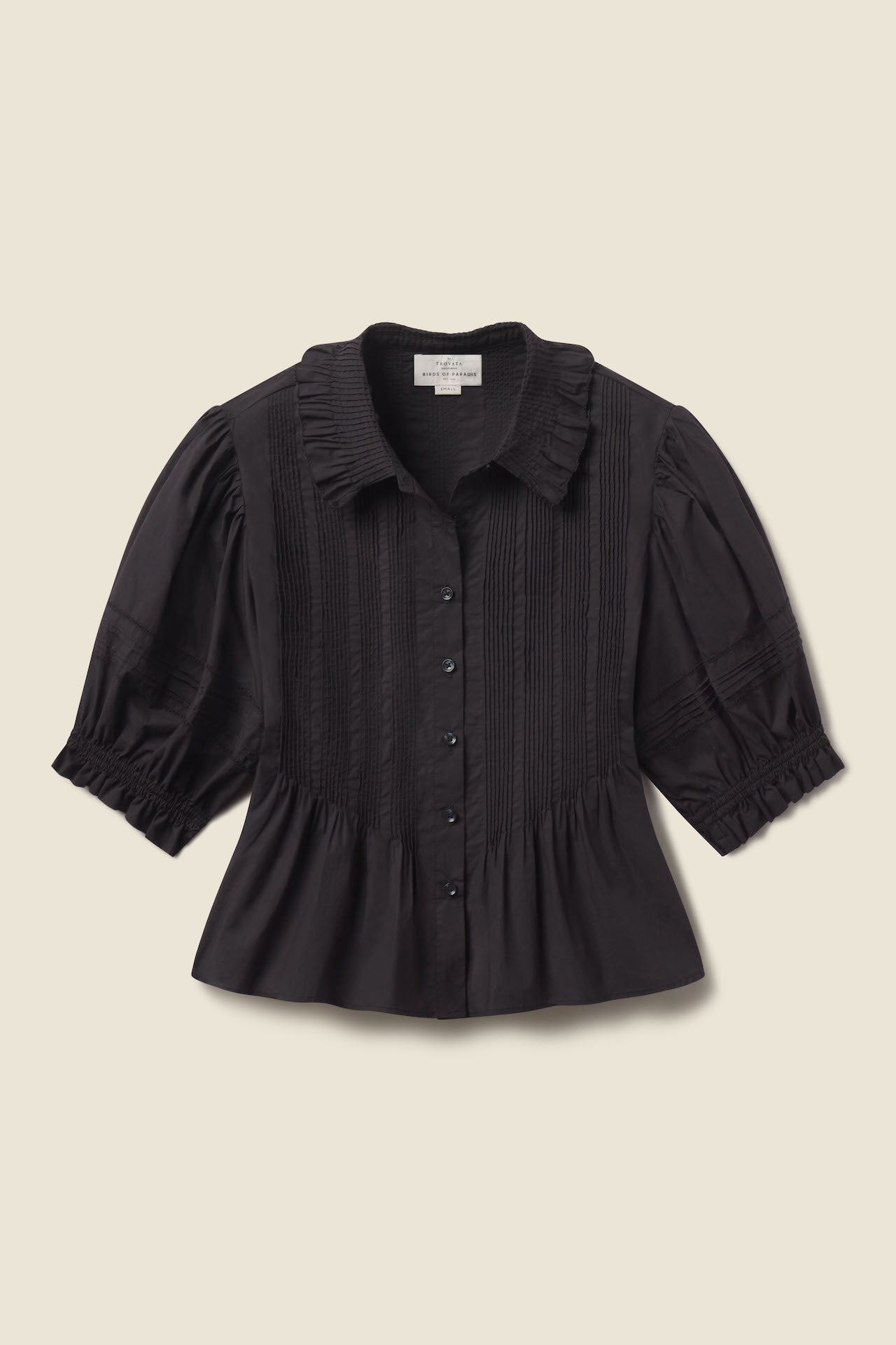 Jess Blouse Black Poplin