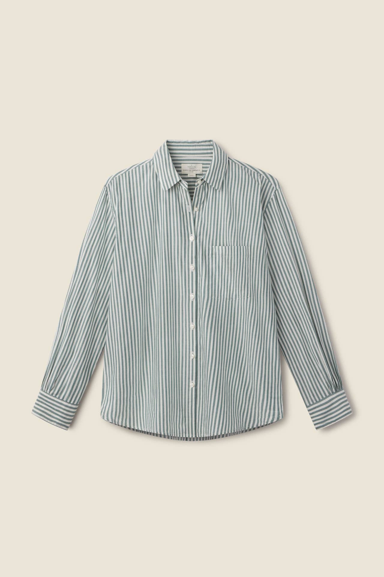 Blake Oversized Shirt Green Stripe