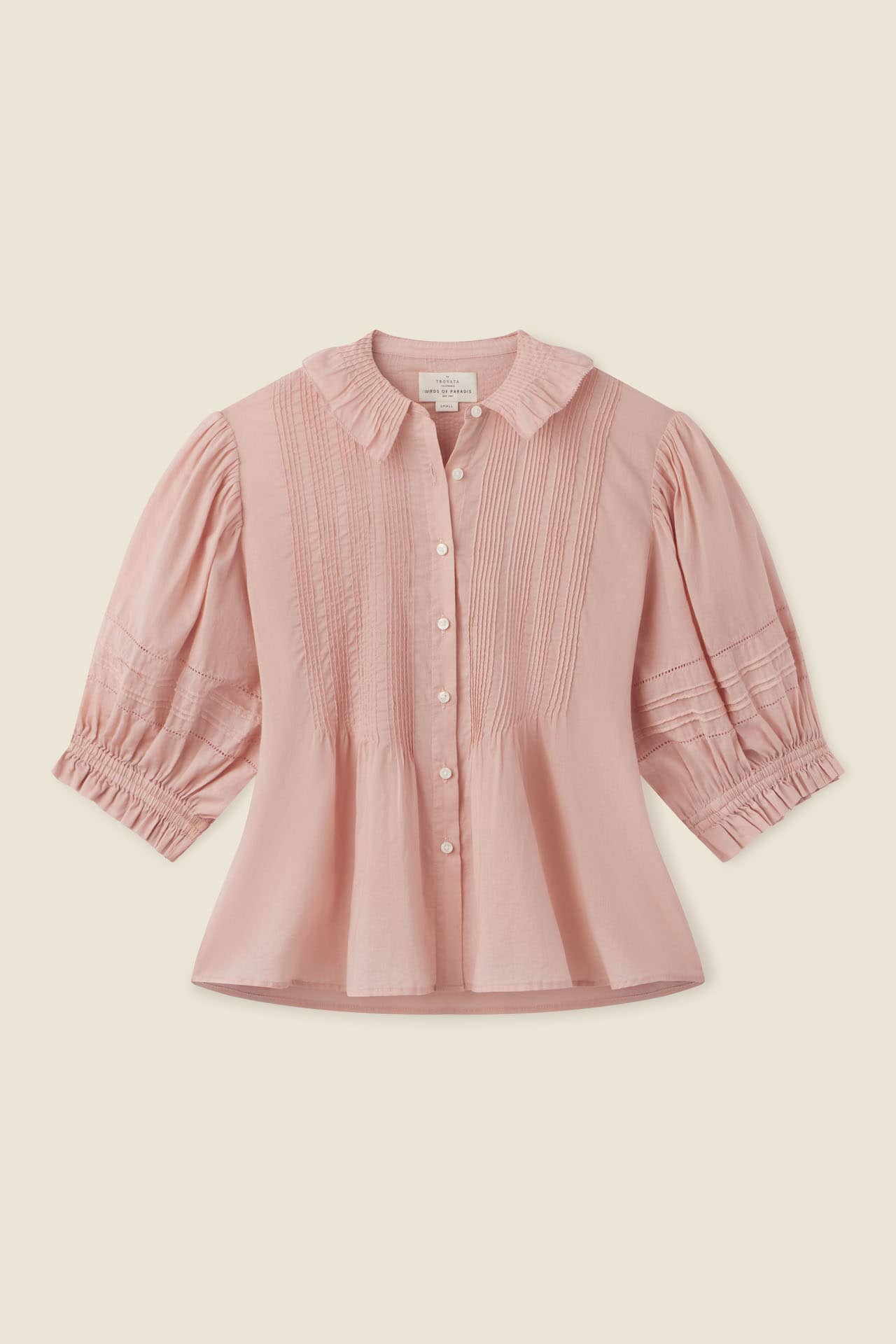 Jess Blouse Blush Voile