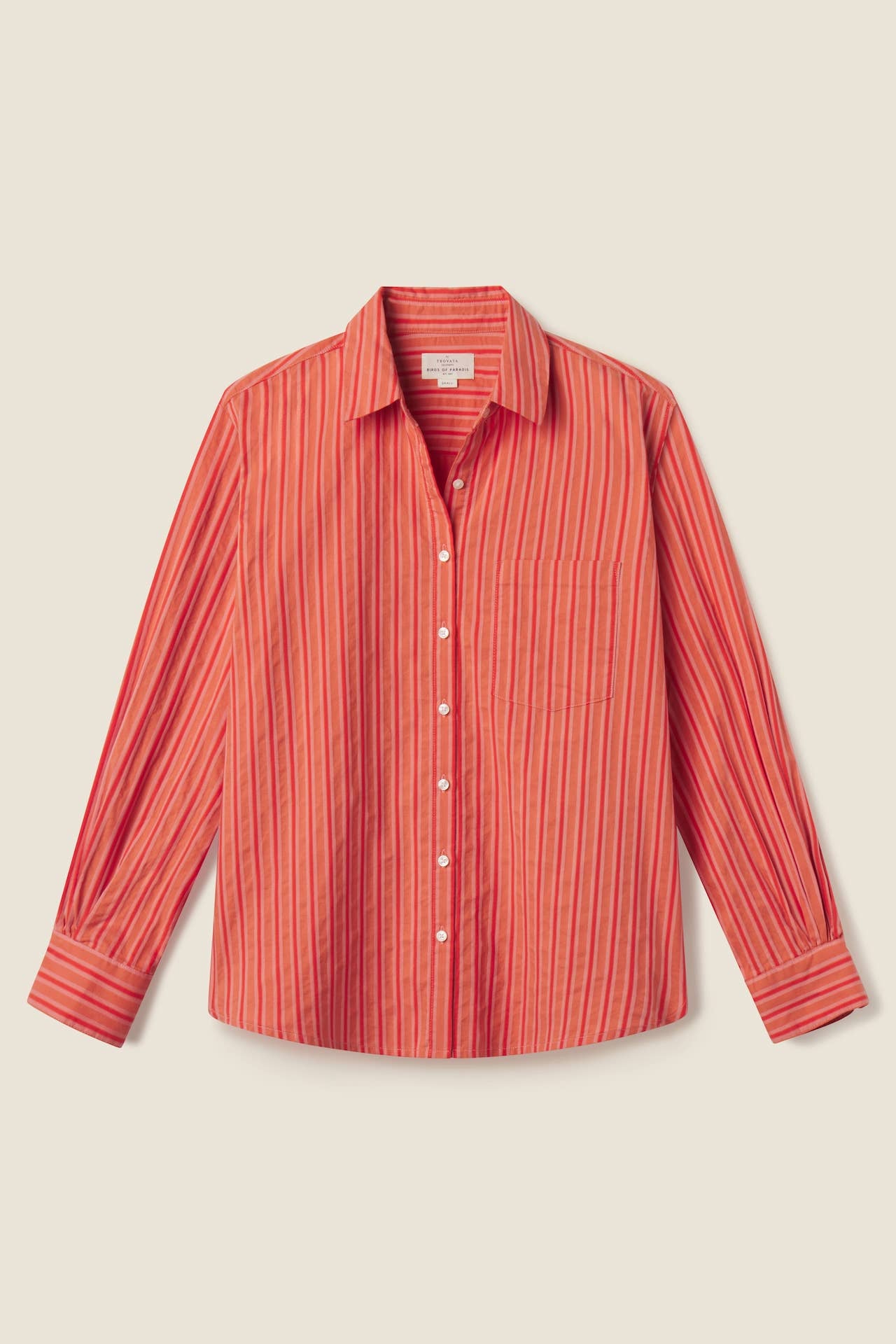 Blake Oversized Shirt Terracotta Stripe