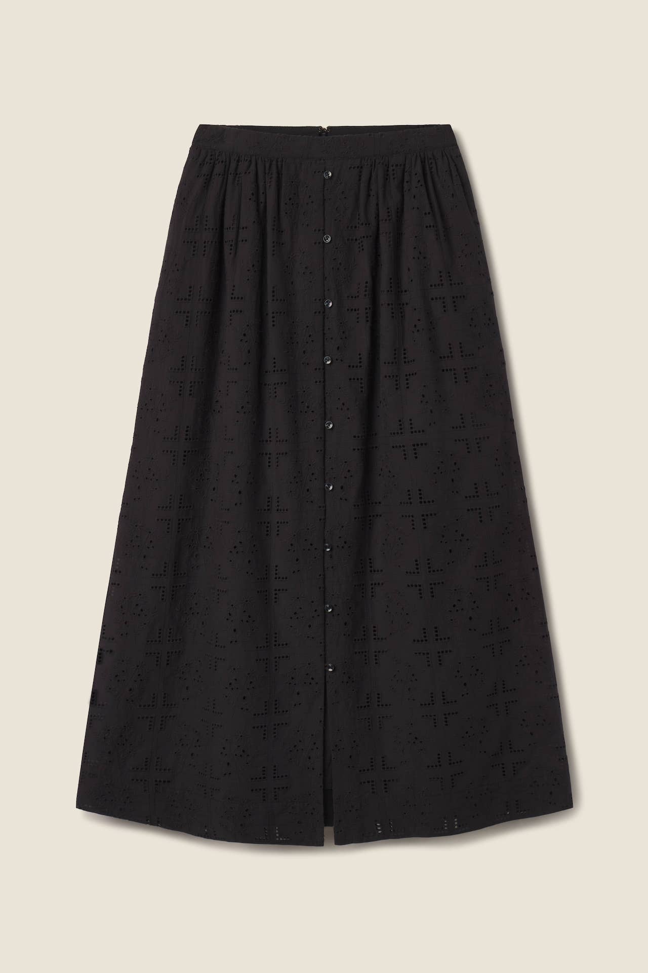 Lisette Skirt Black Handkerchief Eyelet