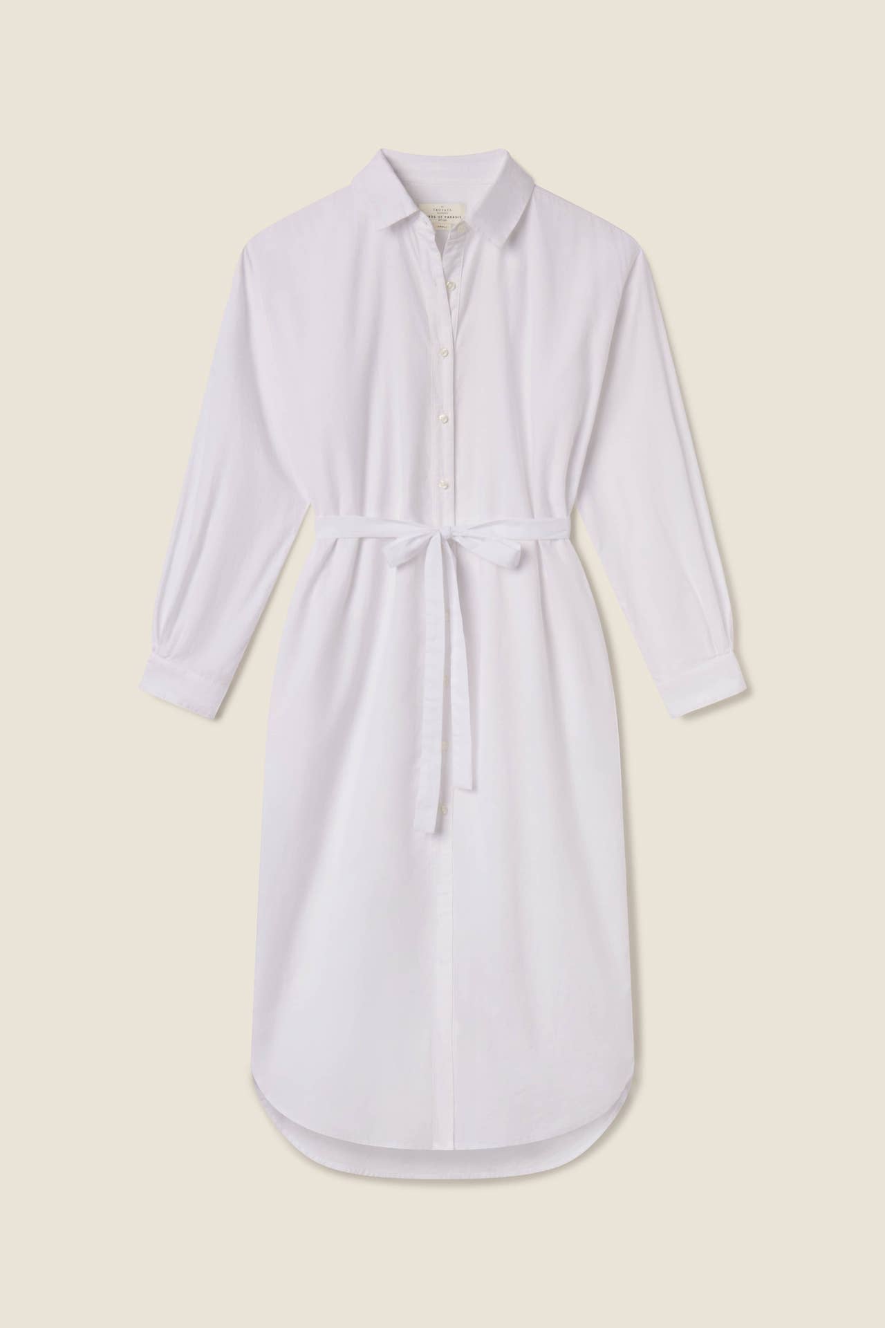 Catalina Shirtdress White Cotton Twill