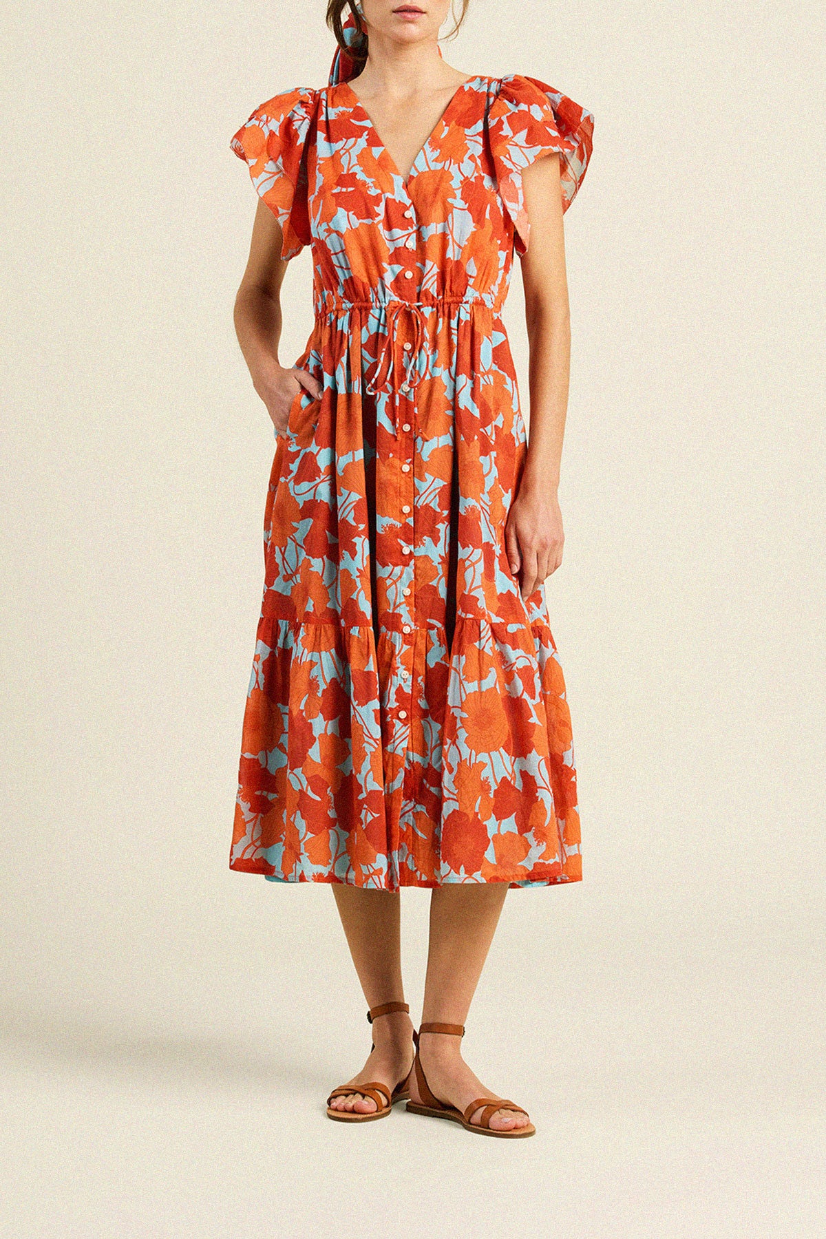 Kristine Dress Shoreline Poppy