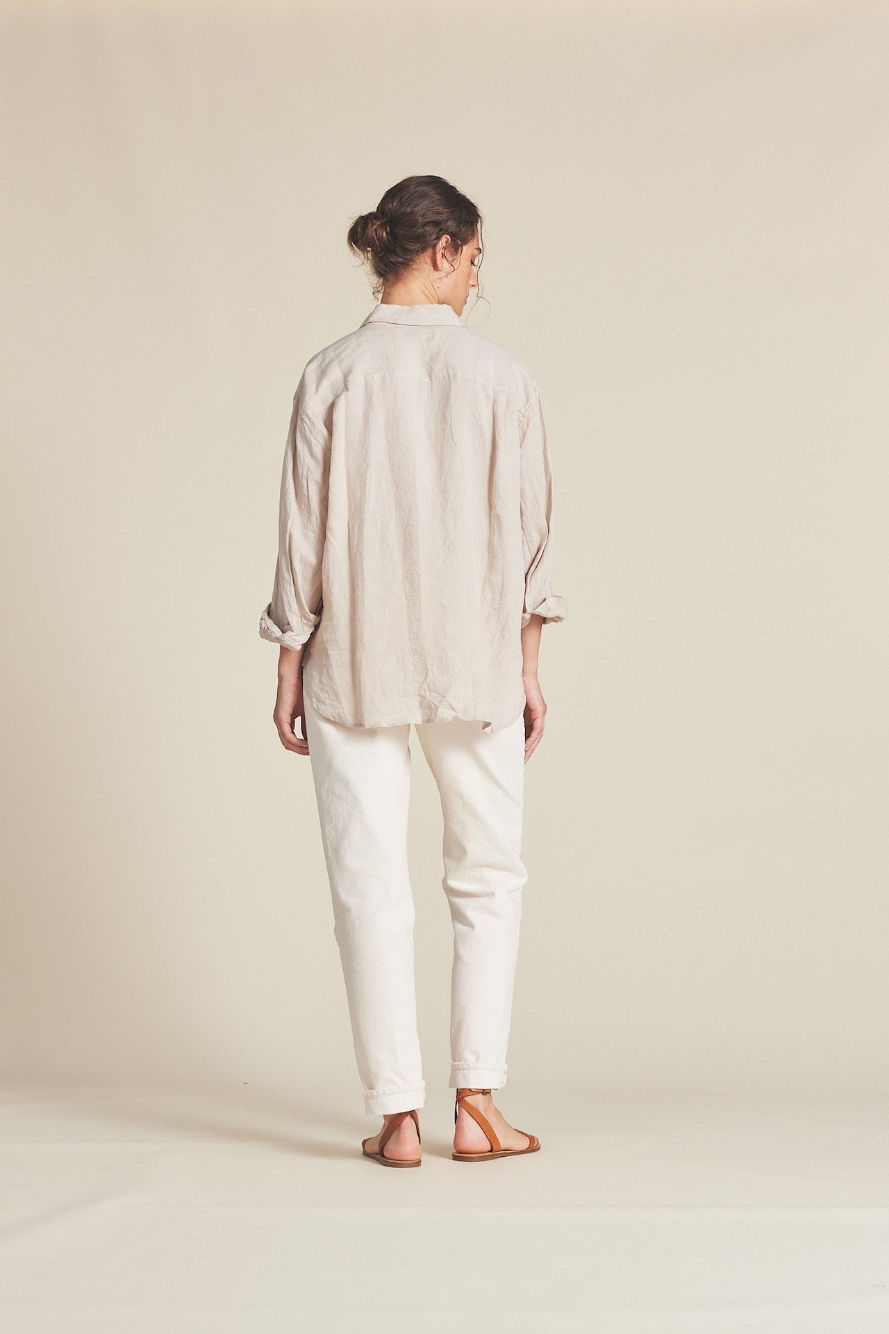 Blake Oversized Shirt Flax Linen