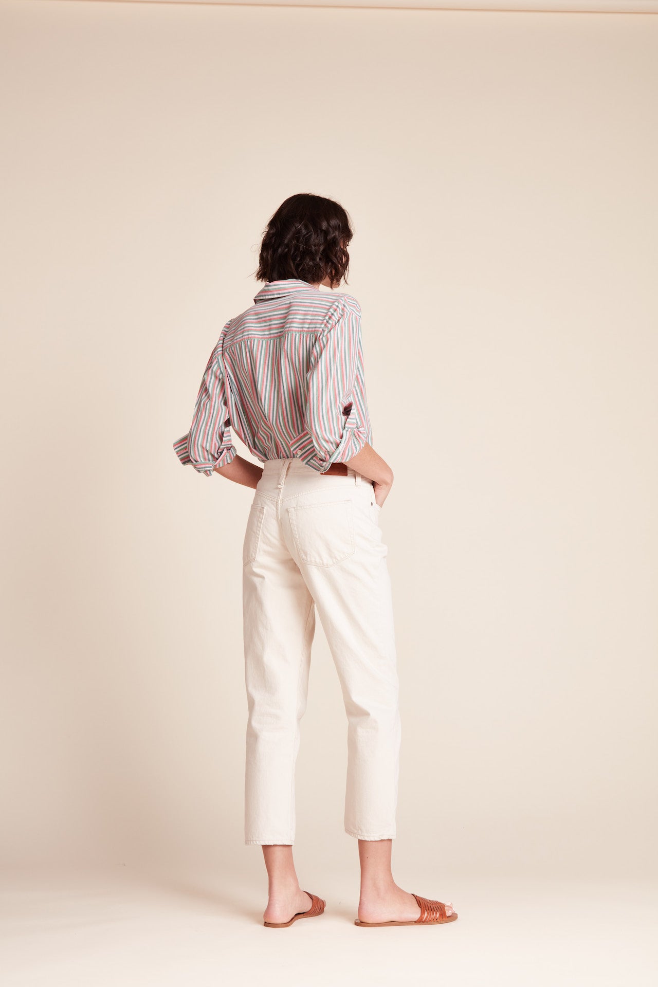 Blake Oversized Shirt Honeysuckle Stripe