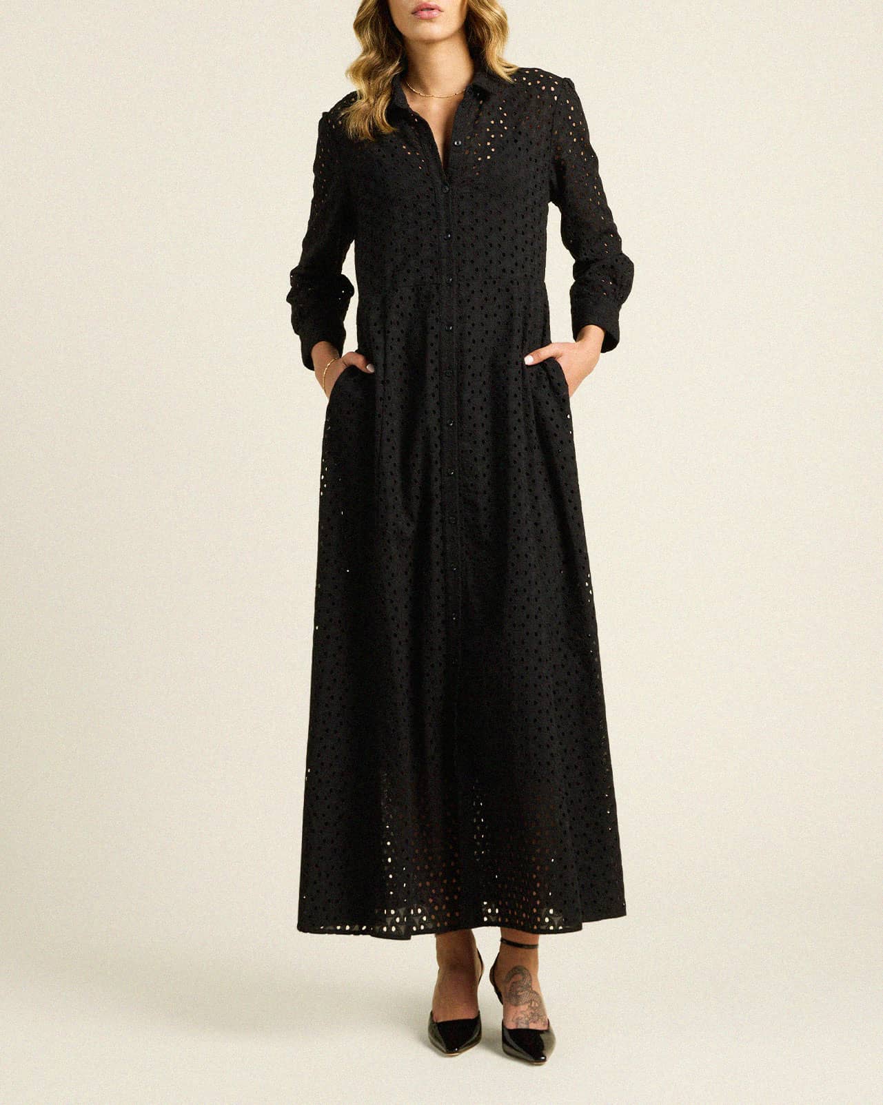 Eliot Dress Black Eyelet