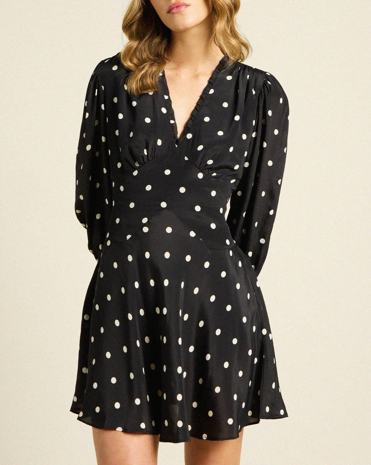 Paulina Dress Black Polka Dots