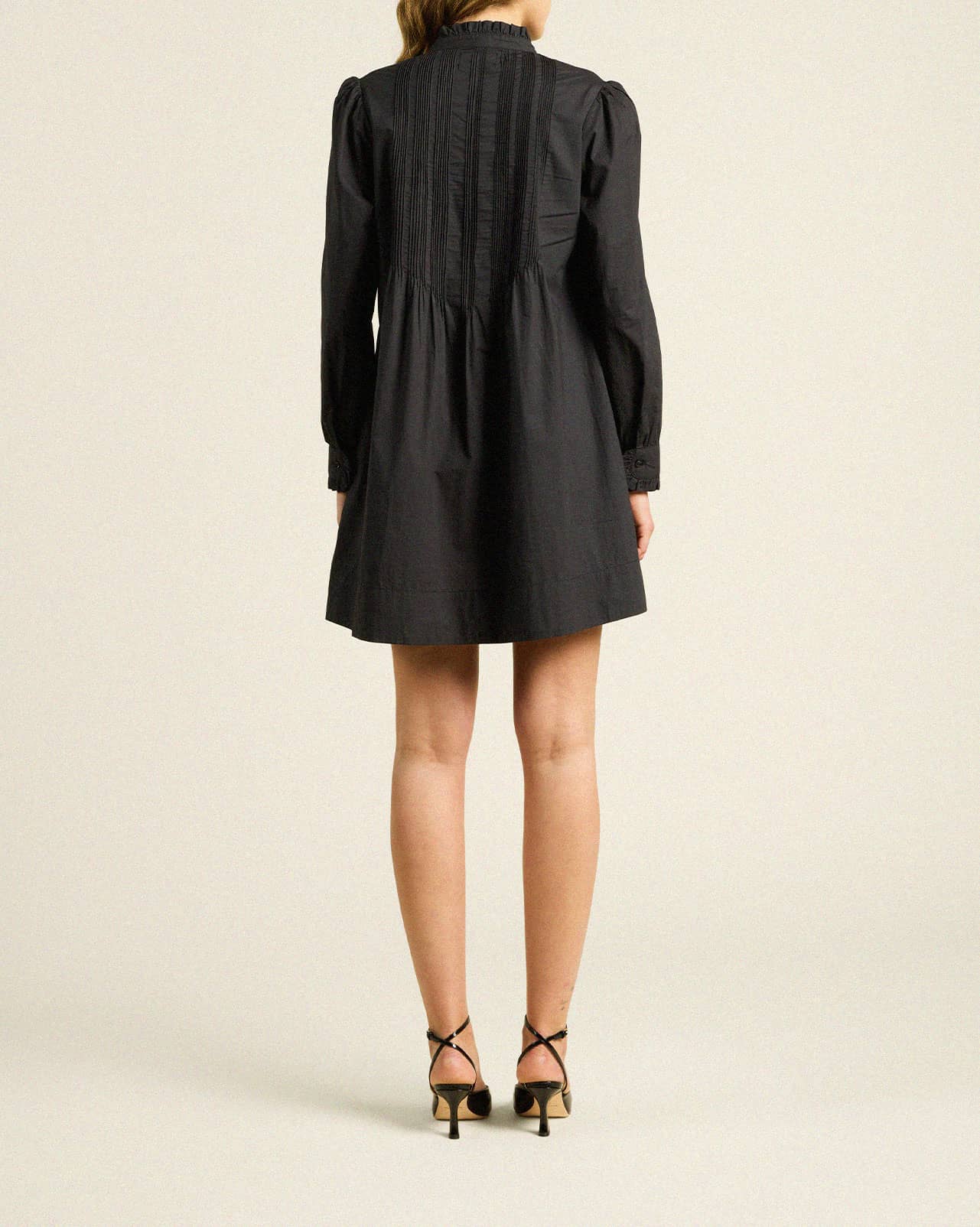 Eve Shift Dress Black Poplin