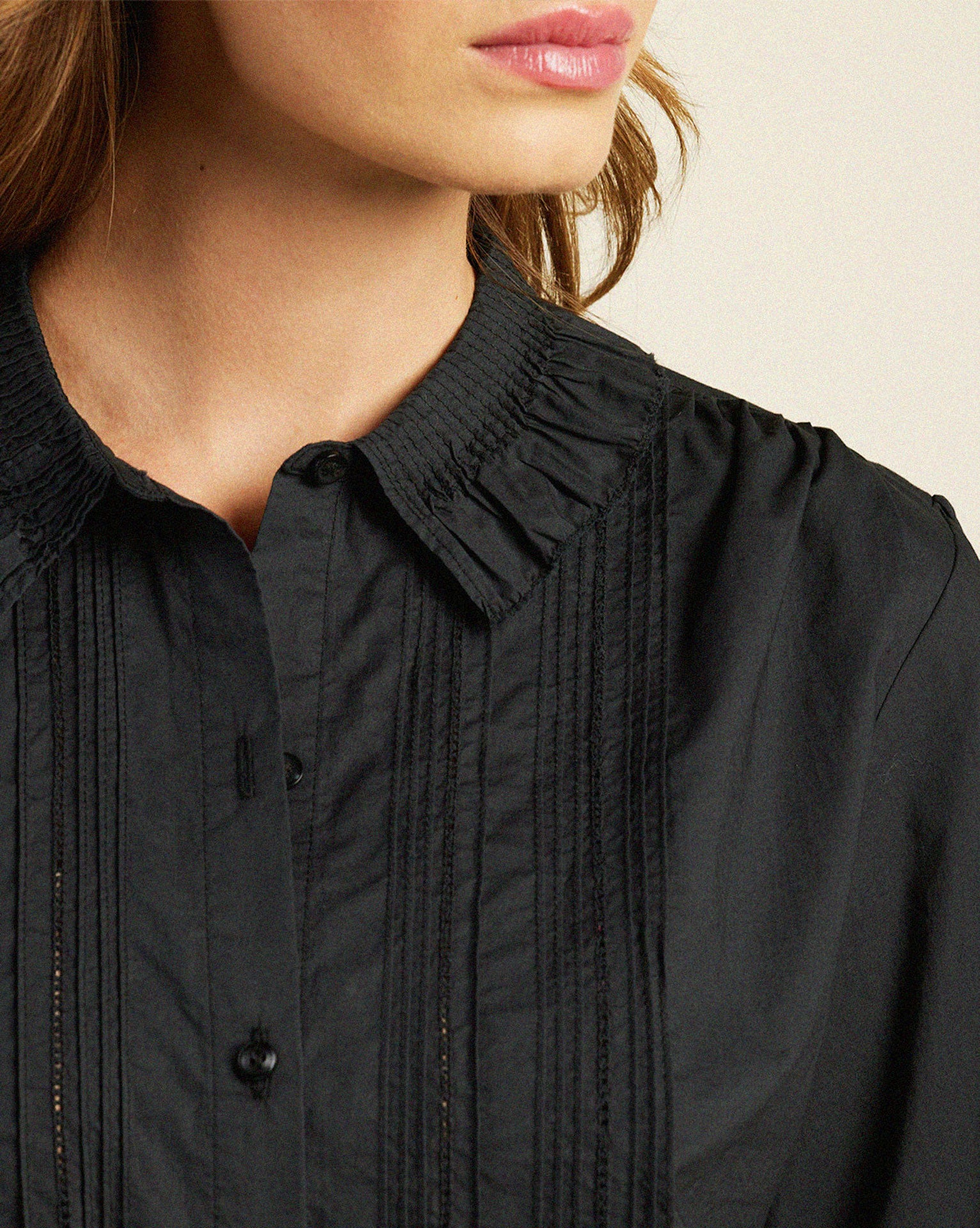 Alise Blouse Black Poplin