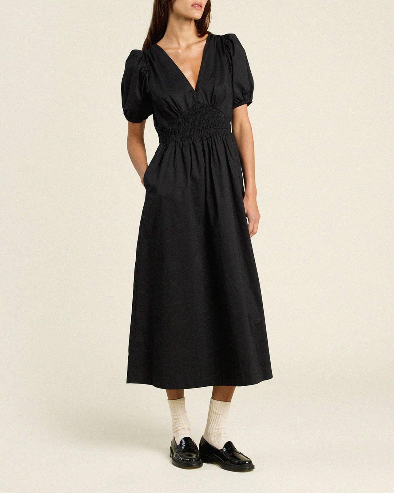 Sonia Dress Black Poplin