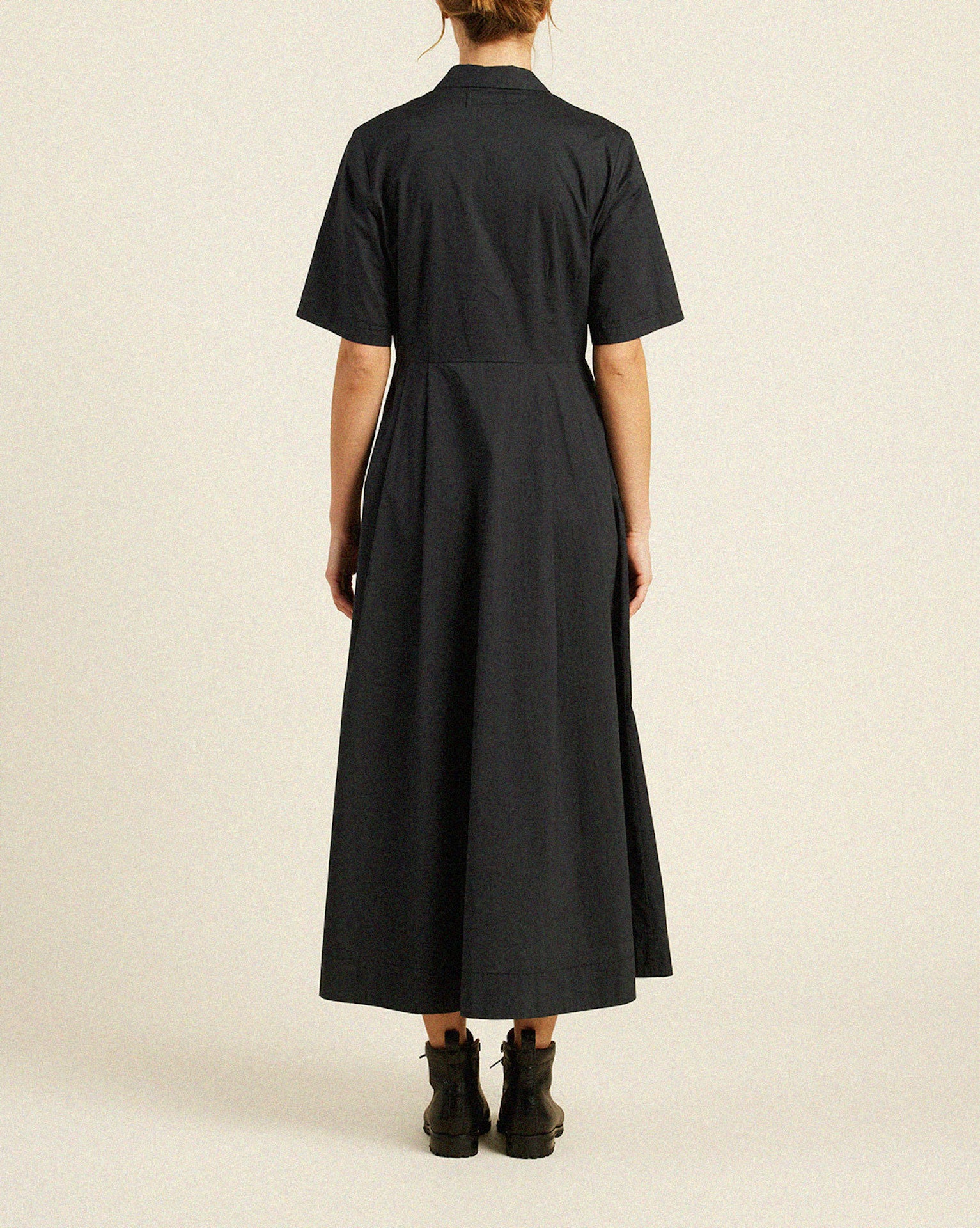 Aster Dress Black Poplin