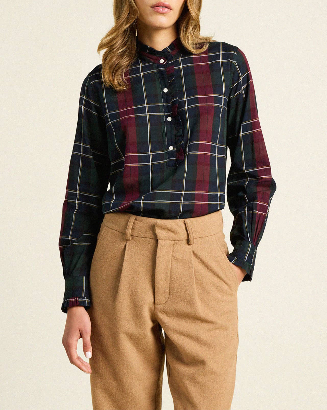 Breezy Blouse Chalet Plaid