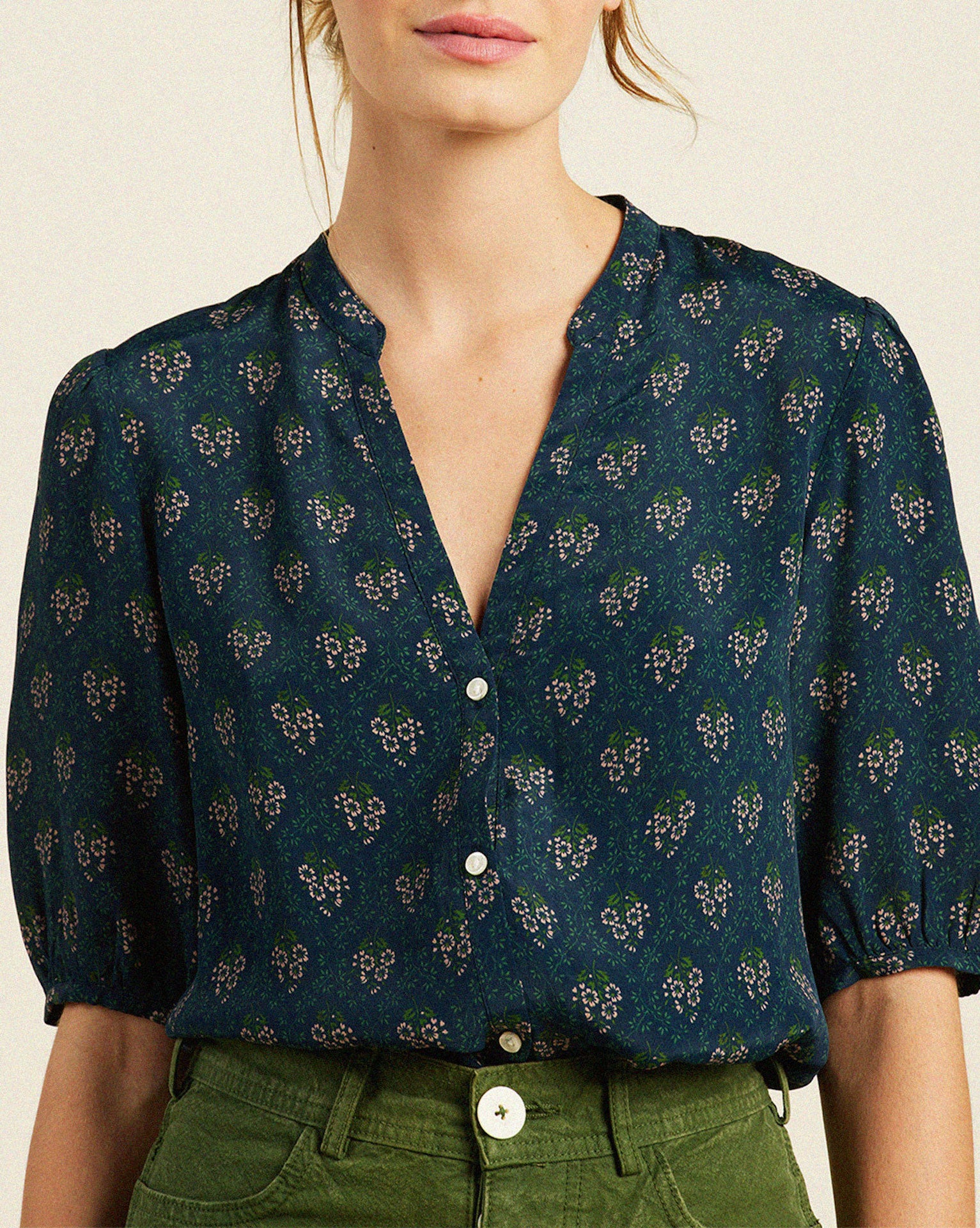 Dakota Blouse Coastal Mosaic