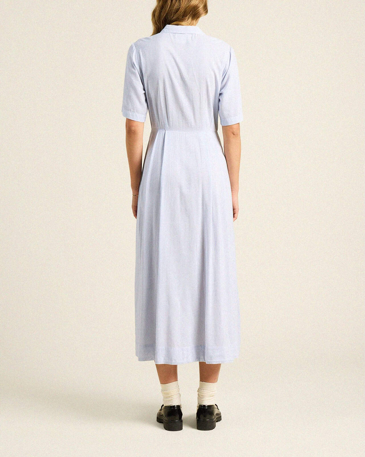 Aster Dress Cornflower Stripe