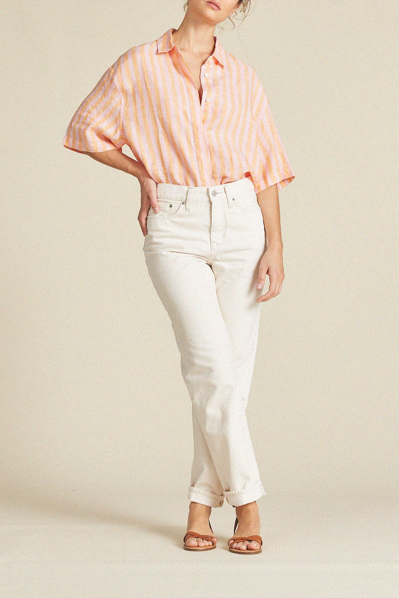 Sienna Shirt Creamsicle Stripe