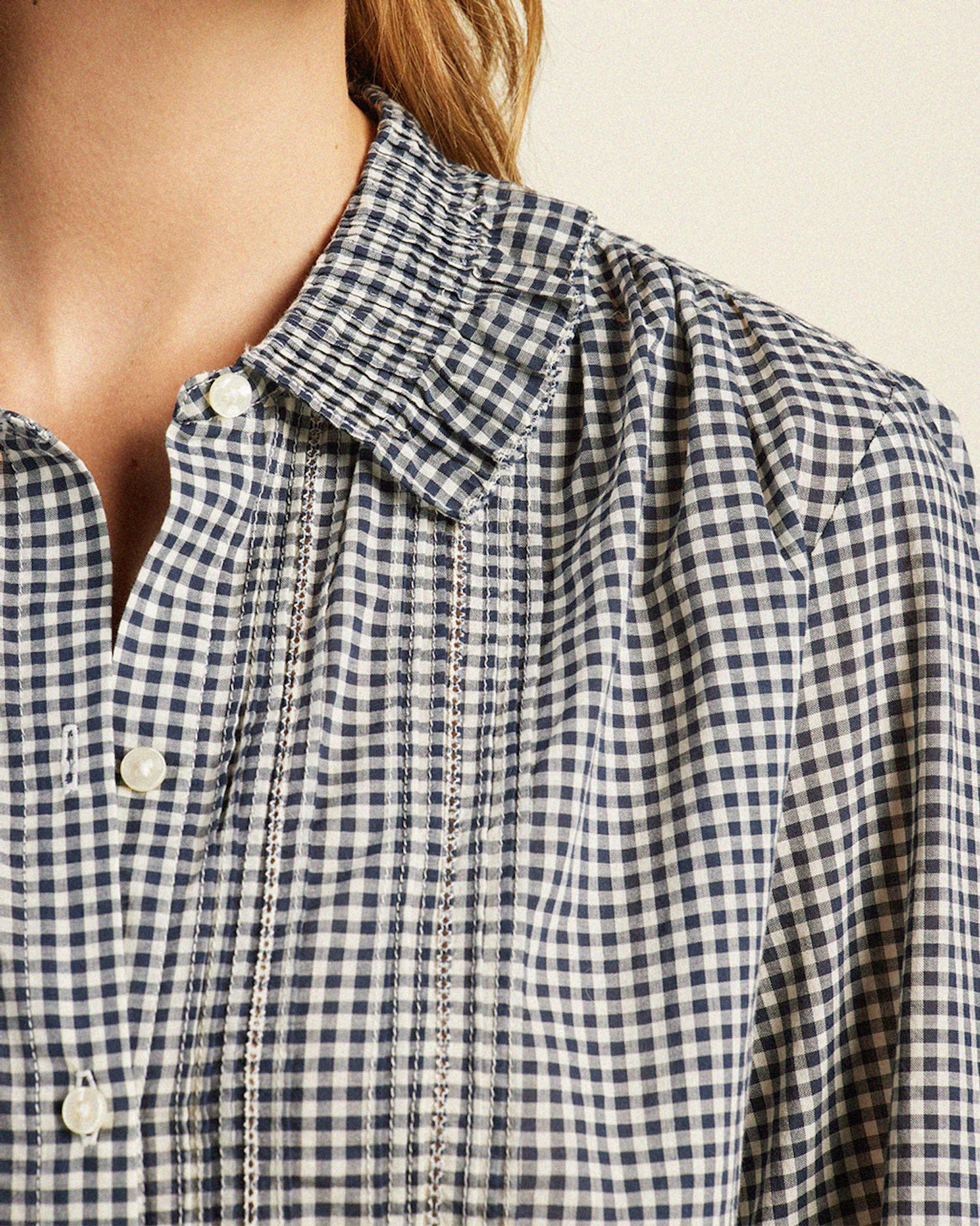 Alise Blouse Inkwell Gingham