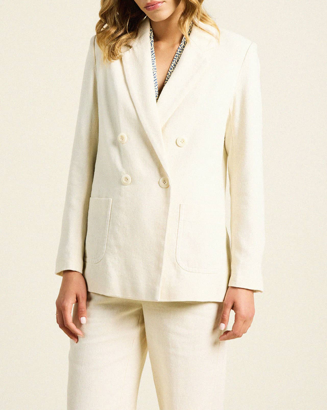 Grant Blazer Ivory Twill