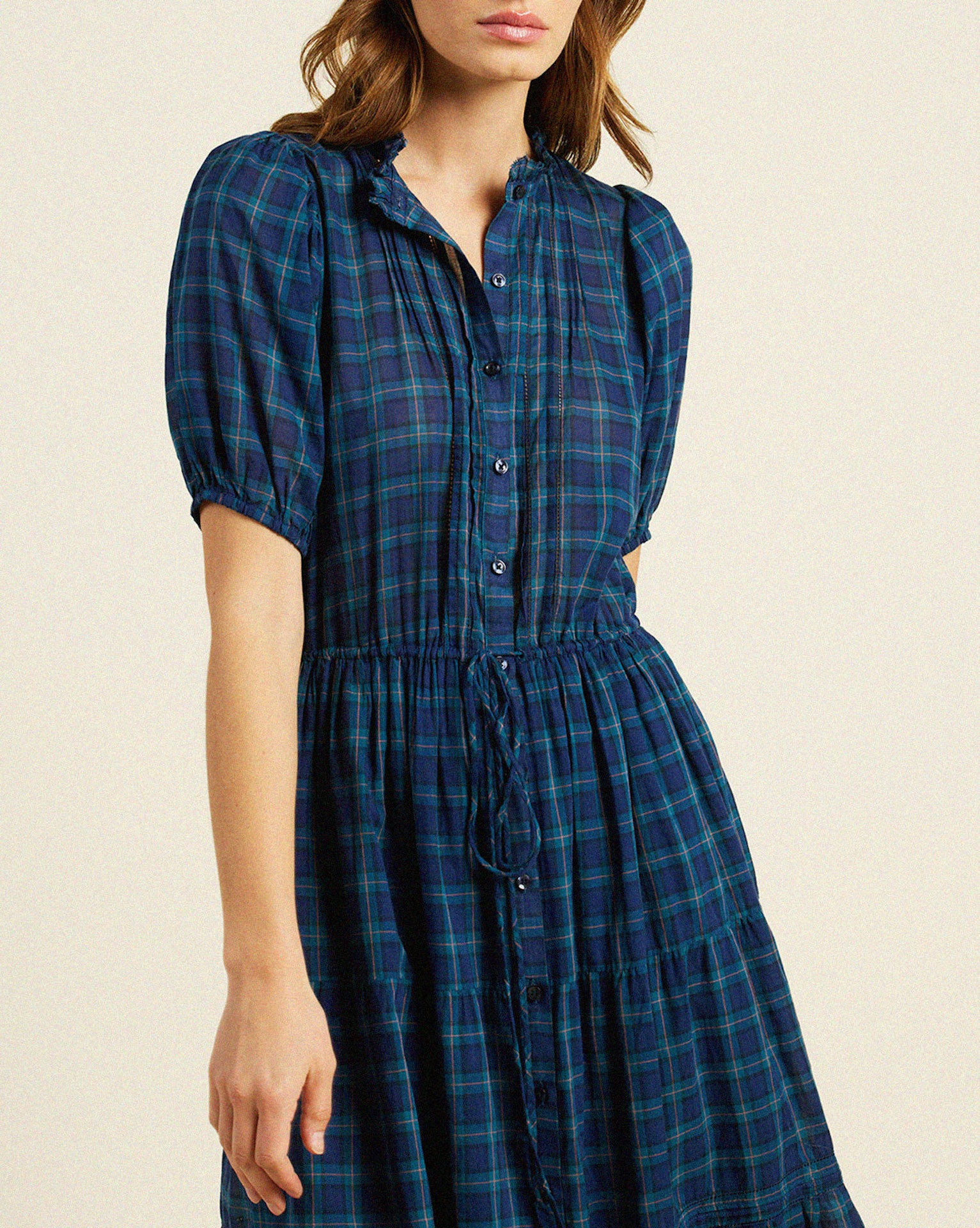 Hildie Dress Oceanside Plaid