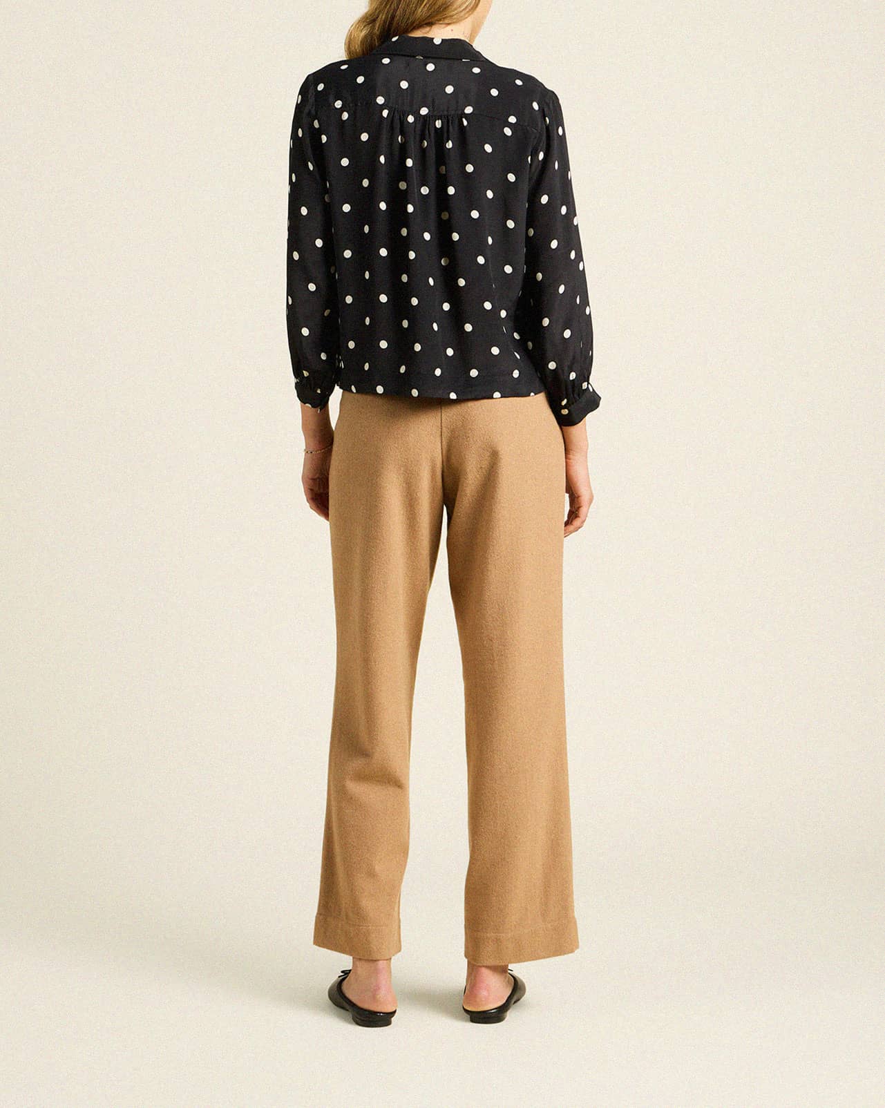 Yvonne Blouse Black Polka Dots