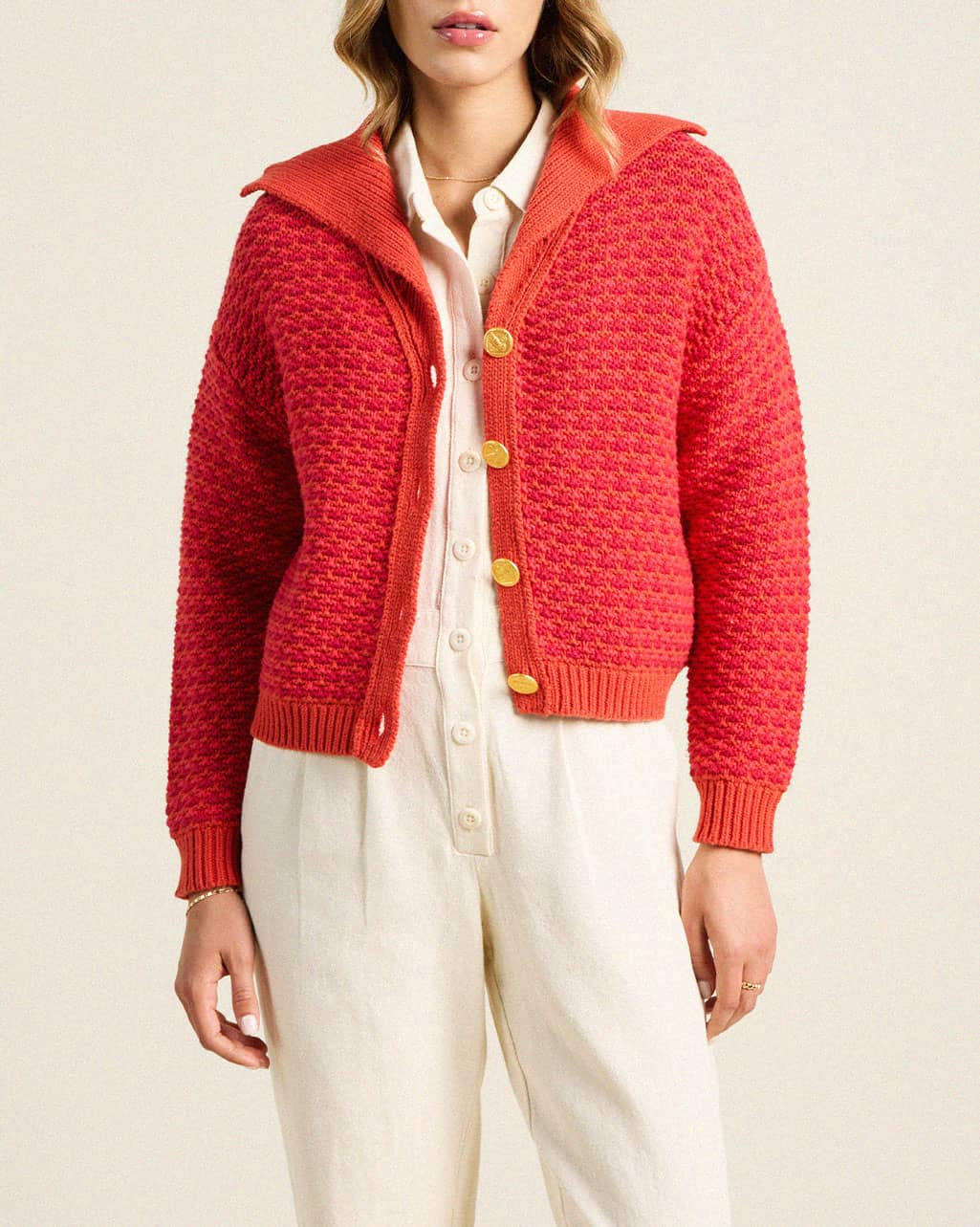 Savannah Cardigan Red