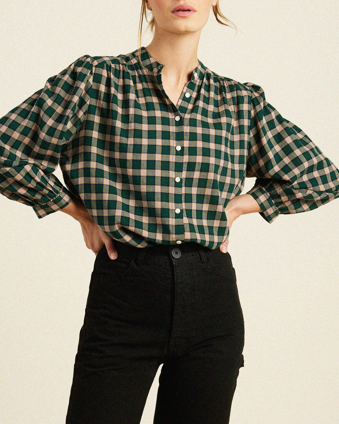 Clara Blouse Roebuck Plaid