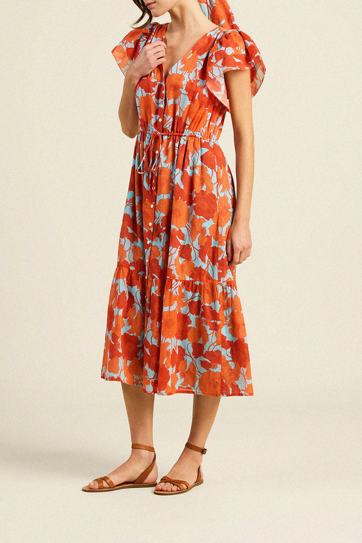 Kristine Dress Shoreline Poppy