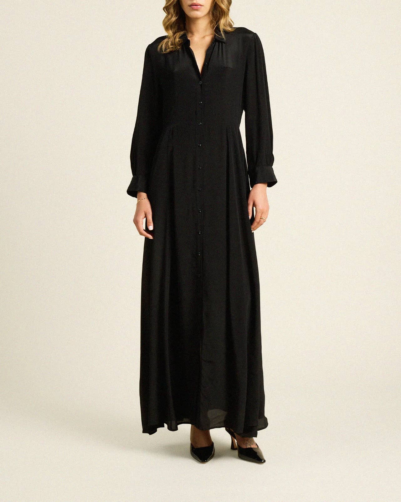 Eliot Dress Black Viscose Silk