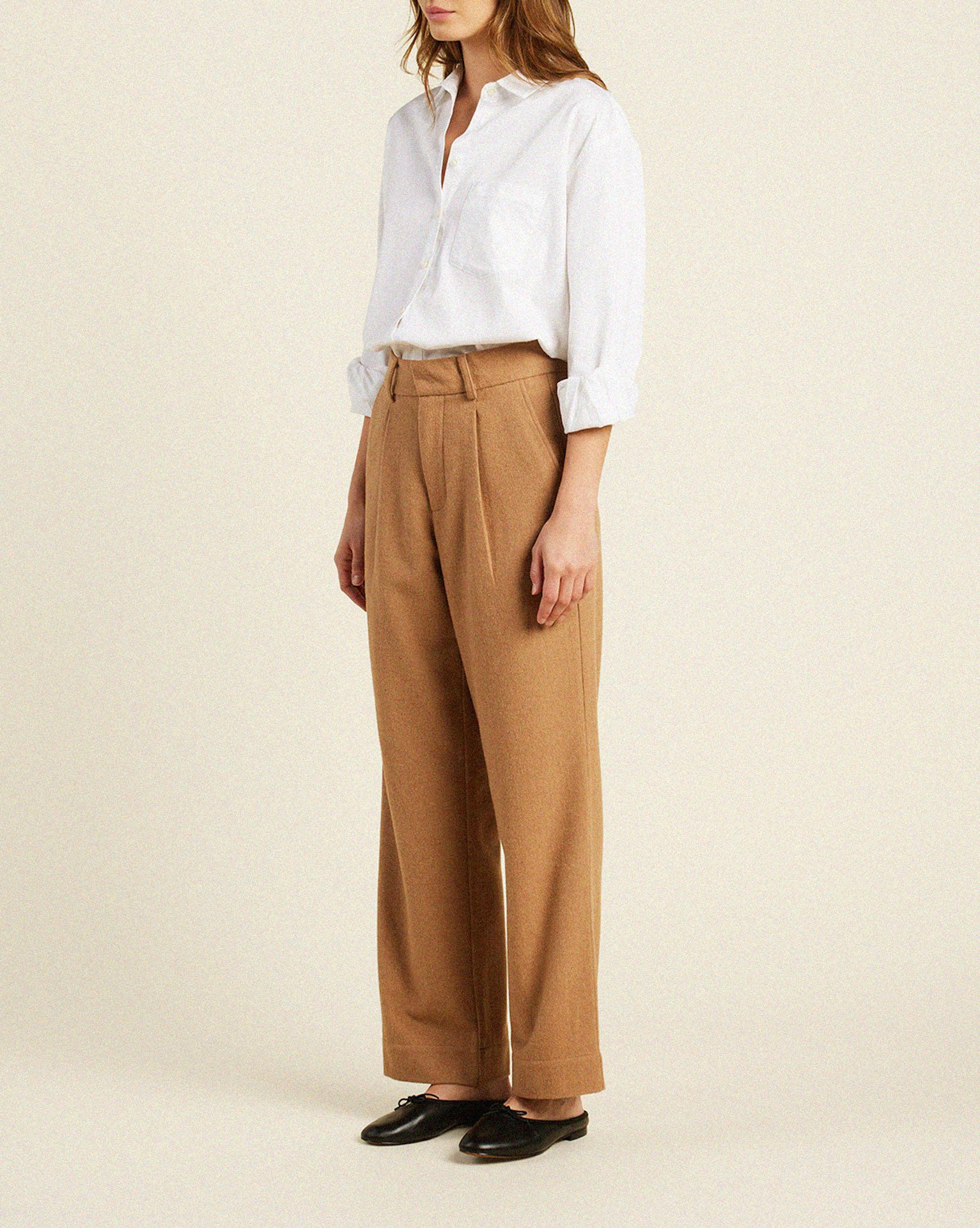 Blake Oversized Shirt White Cotton Twill