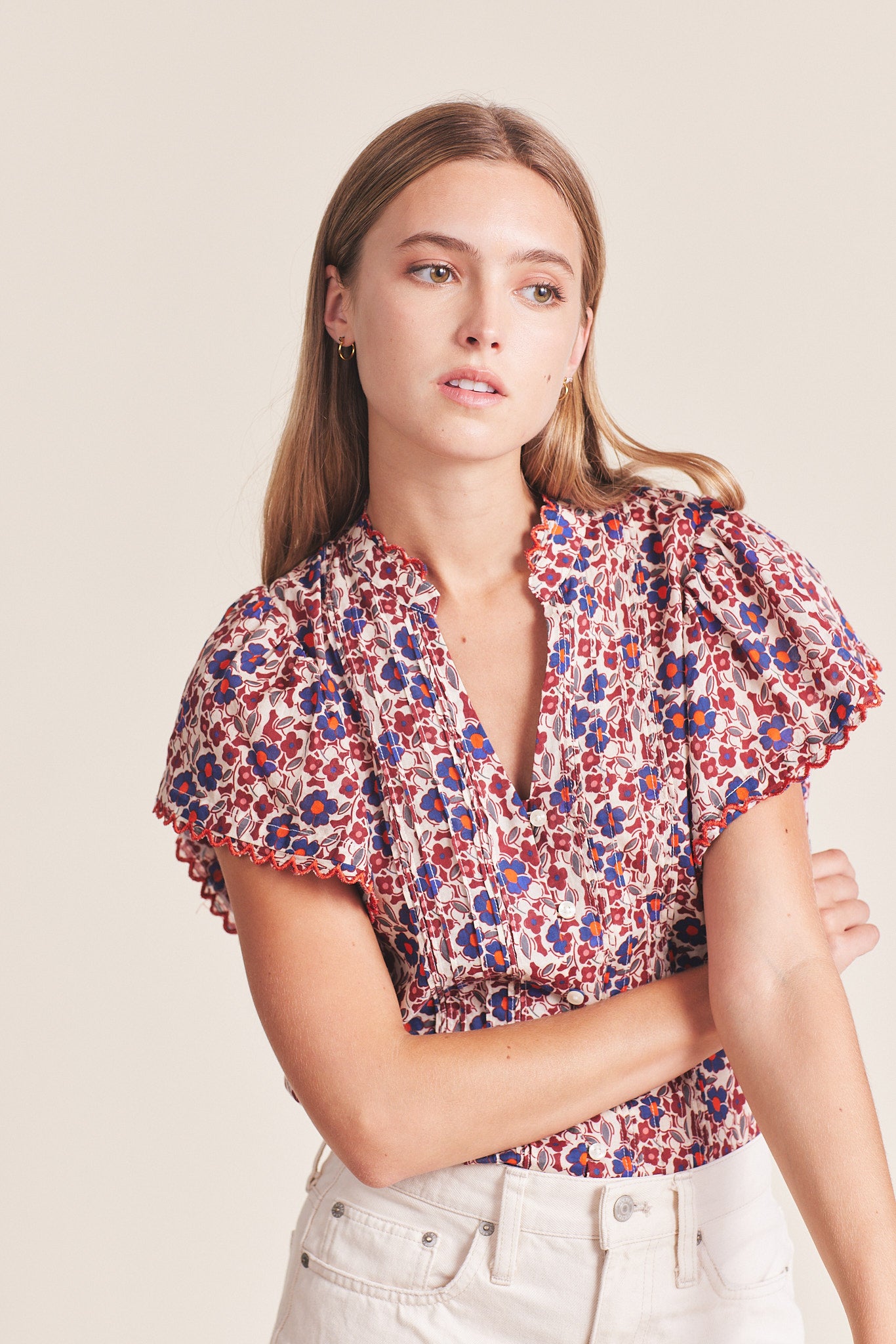 Cate Blouse Perennial Floral
