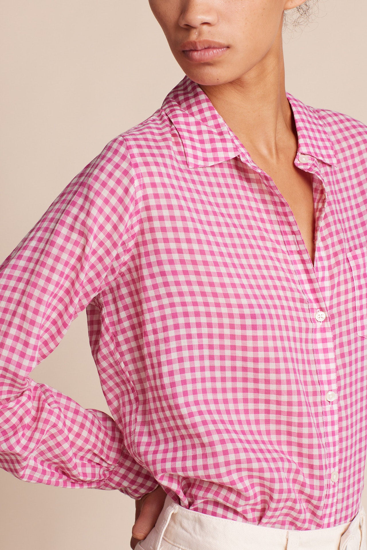 Grace Classic Shirt Raspberry Check