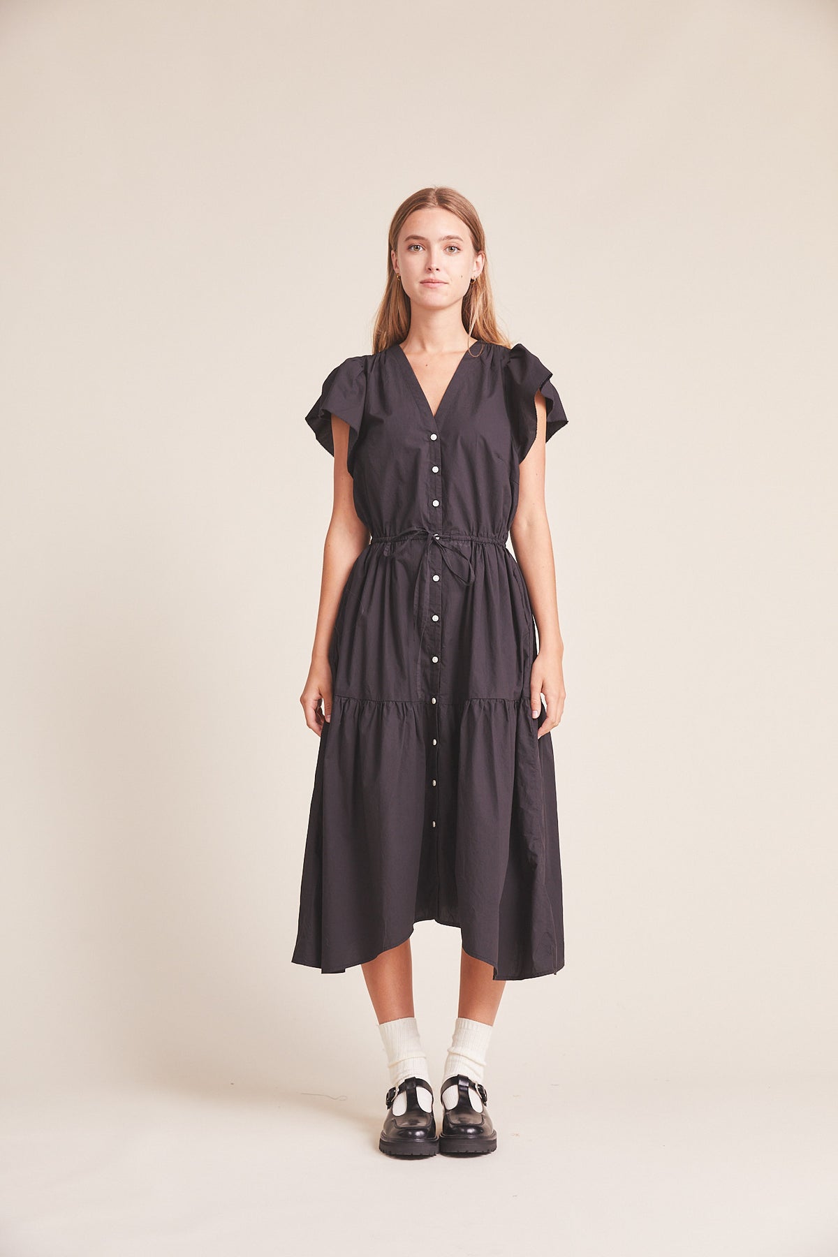 Kristi Dress Black Poplin