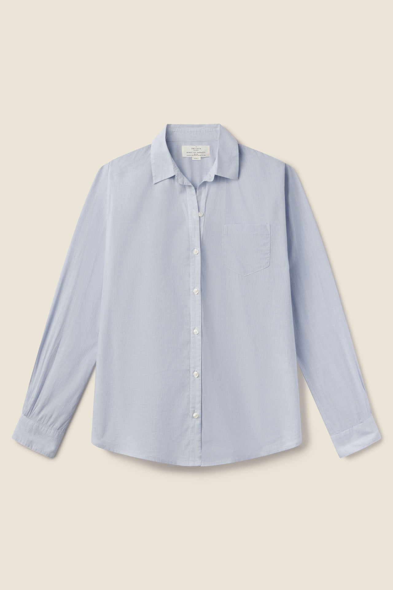 Grace Classic Shirt Navy Micro Stripe