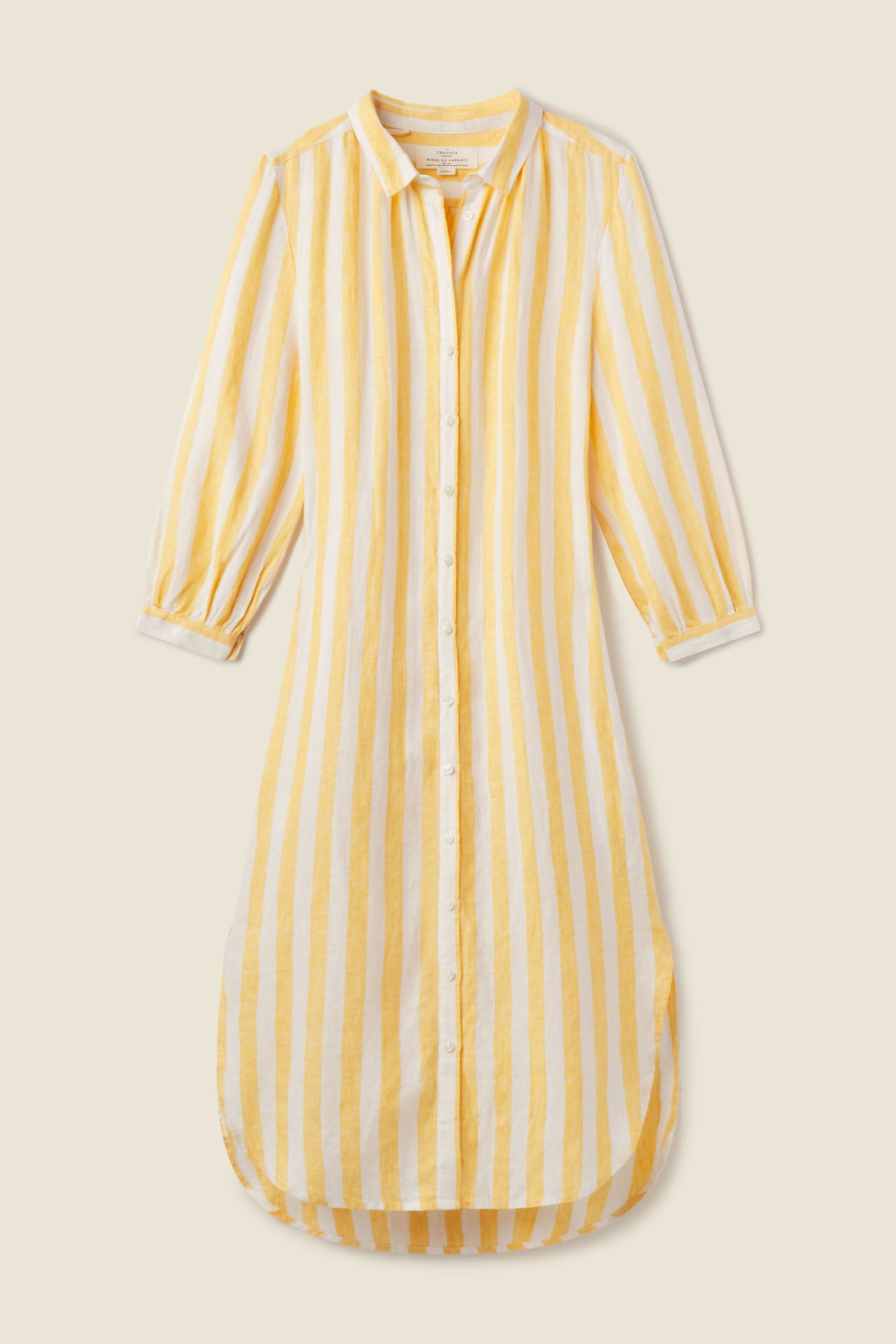 Joni Dress Yellow Awning Stripe