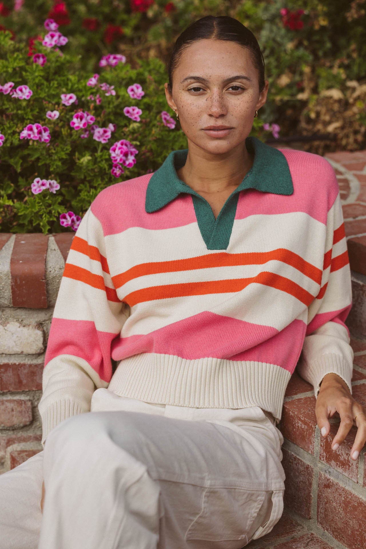 Parker Polo Sweater Pink
