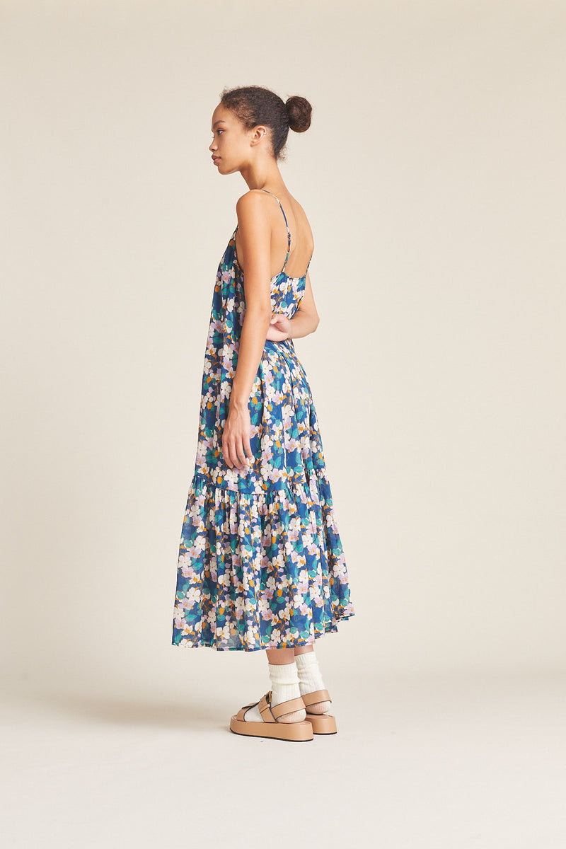 Tropical Print Woven Tea Dress
