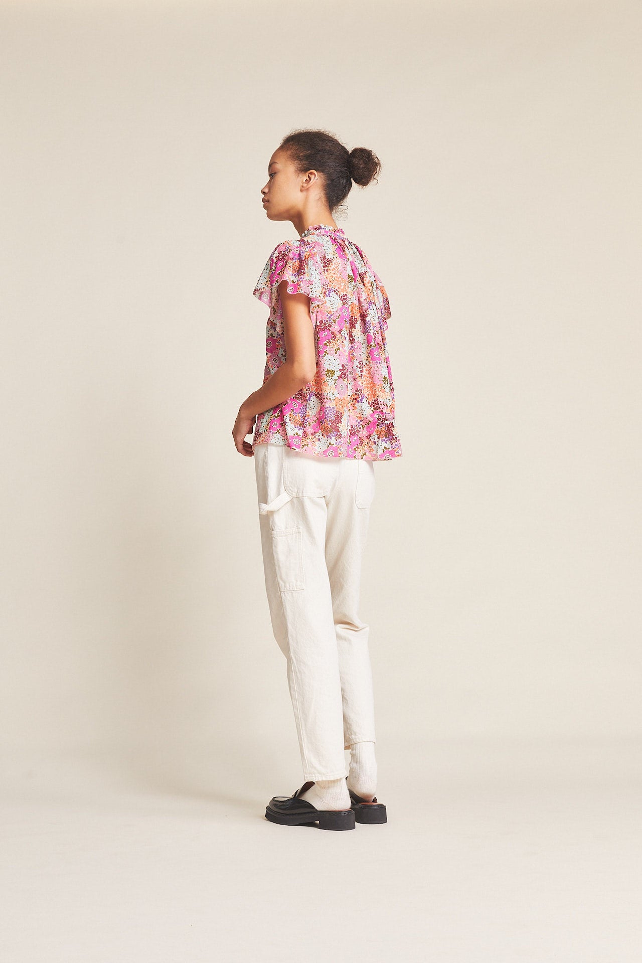 Carla Highneck Shirt Young Meadow